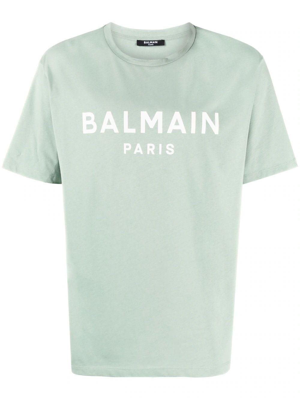 Balmain Printed T-shirt - Straight in Green for Men | Lyst