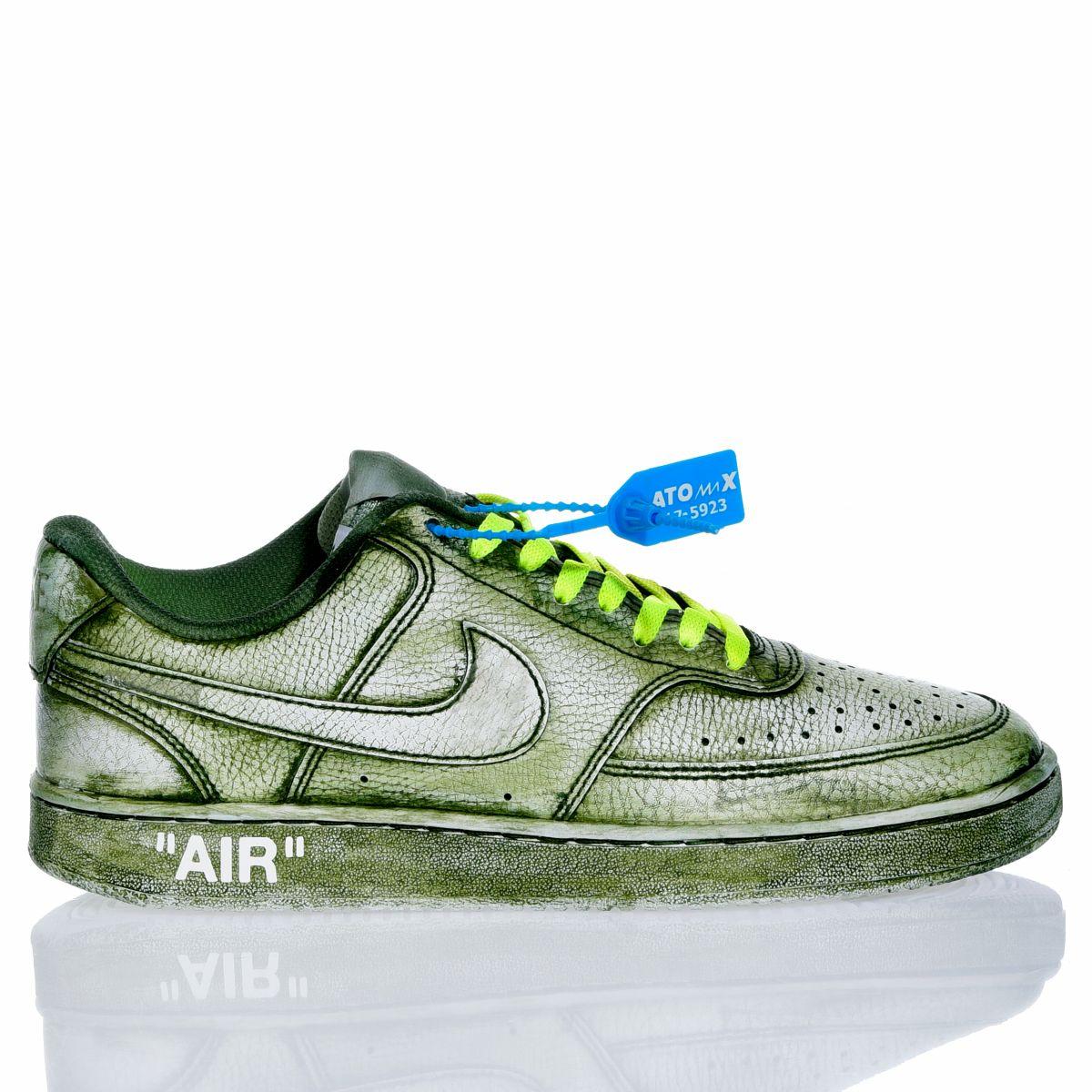 Nike Leather Sneakers in Green for Men | Lyst