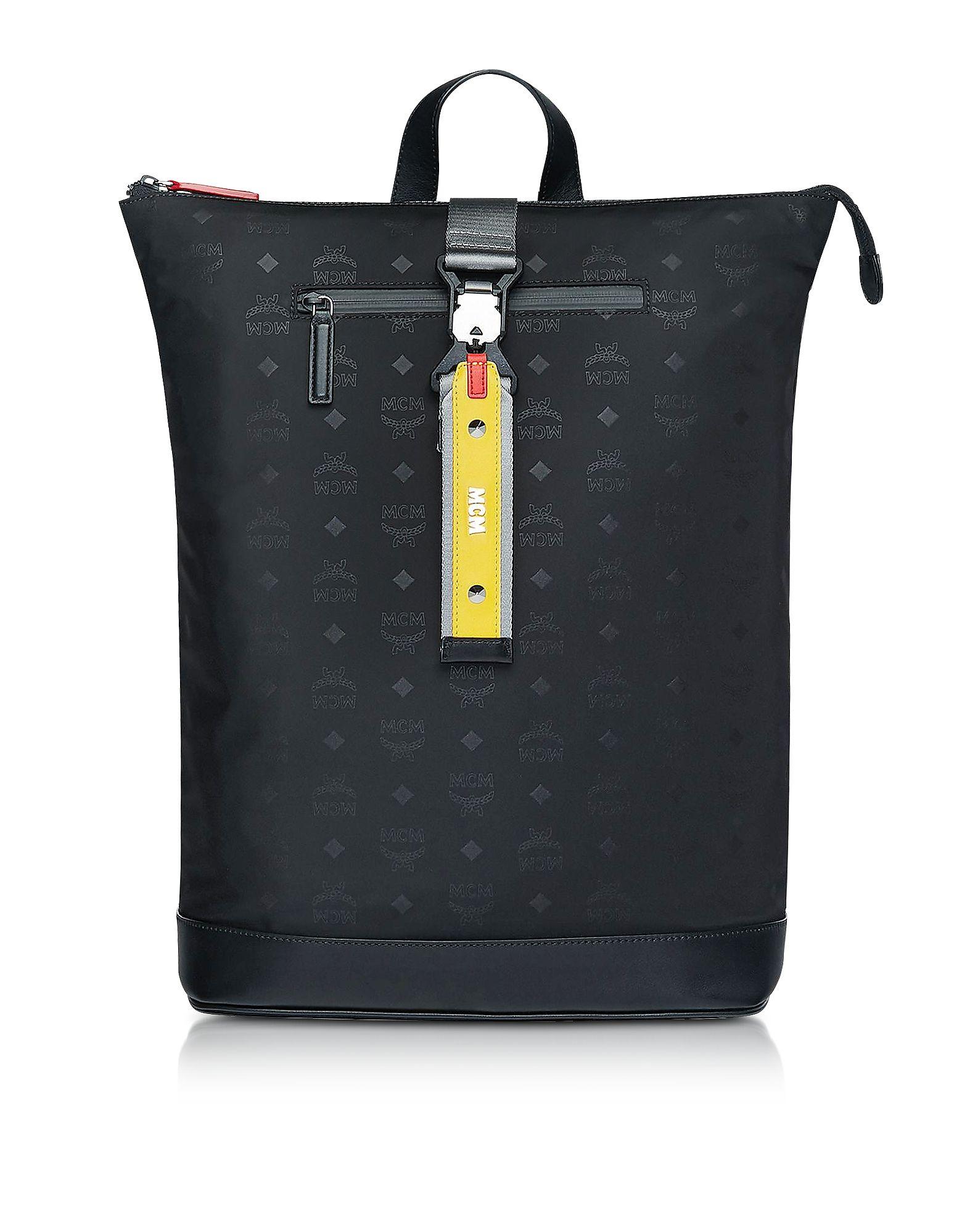 mcm backpack nylon black