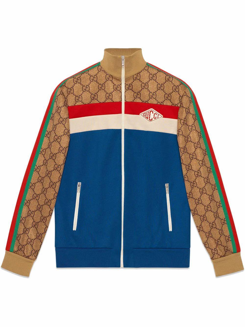 Gucci GG Technical Jersey Jacket in Blue | Lyst Canada