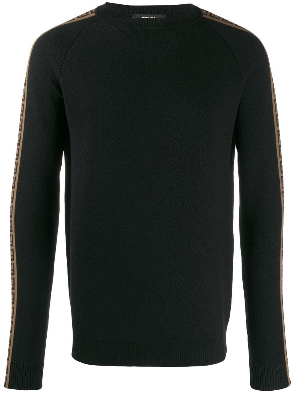 Fendi Wool Sweater in Black for Men - Lyst