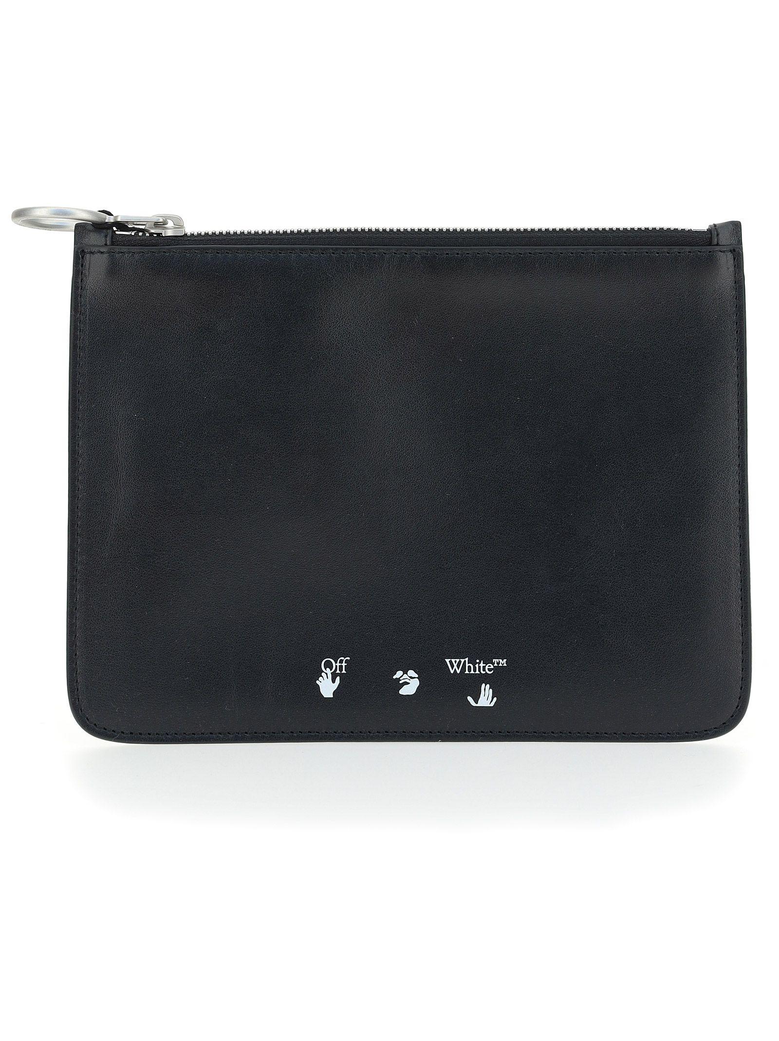 Off-White c/o Virgil Abloh Leather Wallet in Black for Men - Lyst