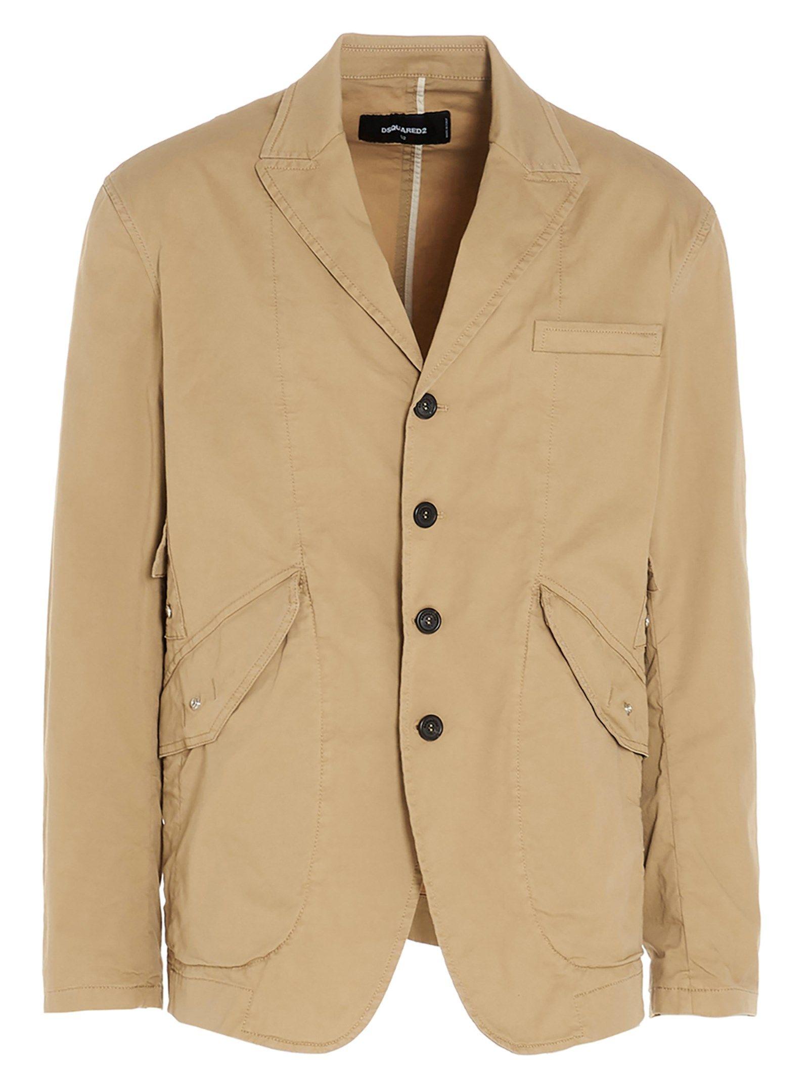 DSquared² Cotton Blazer in Beige (Natural) for Men Lyst