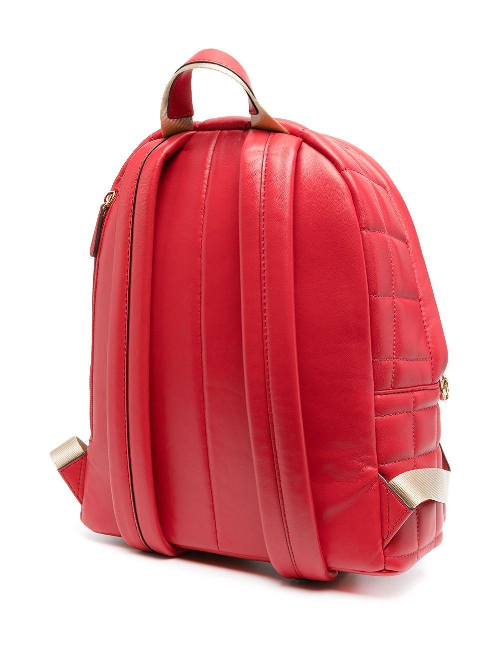 michael kors red backpack purse