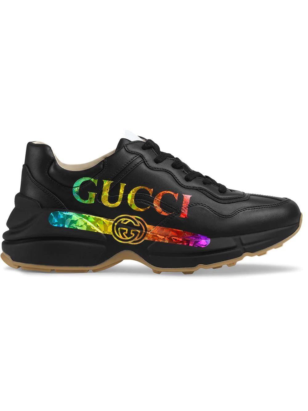 Gucci Rubber Rainbow Chunky Sneakers in Nero (Black) Save 30 Lyst