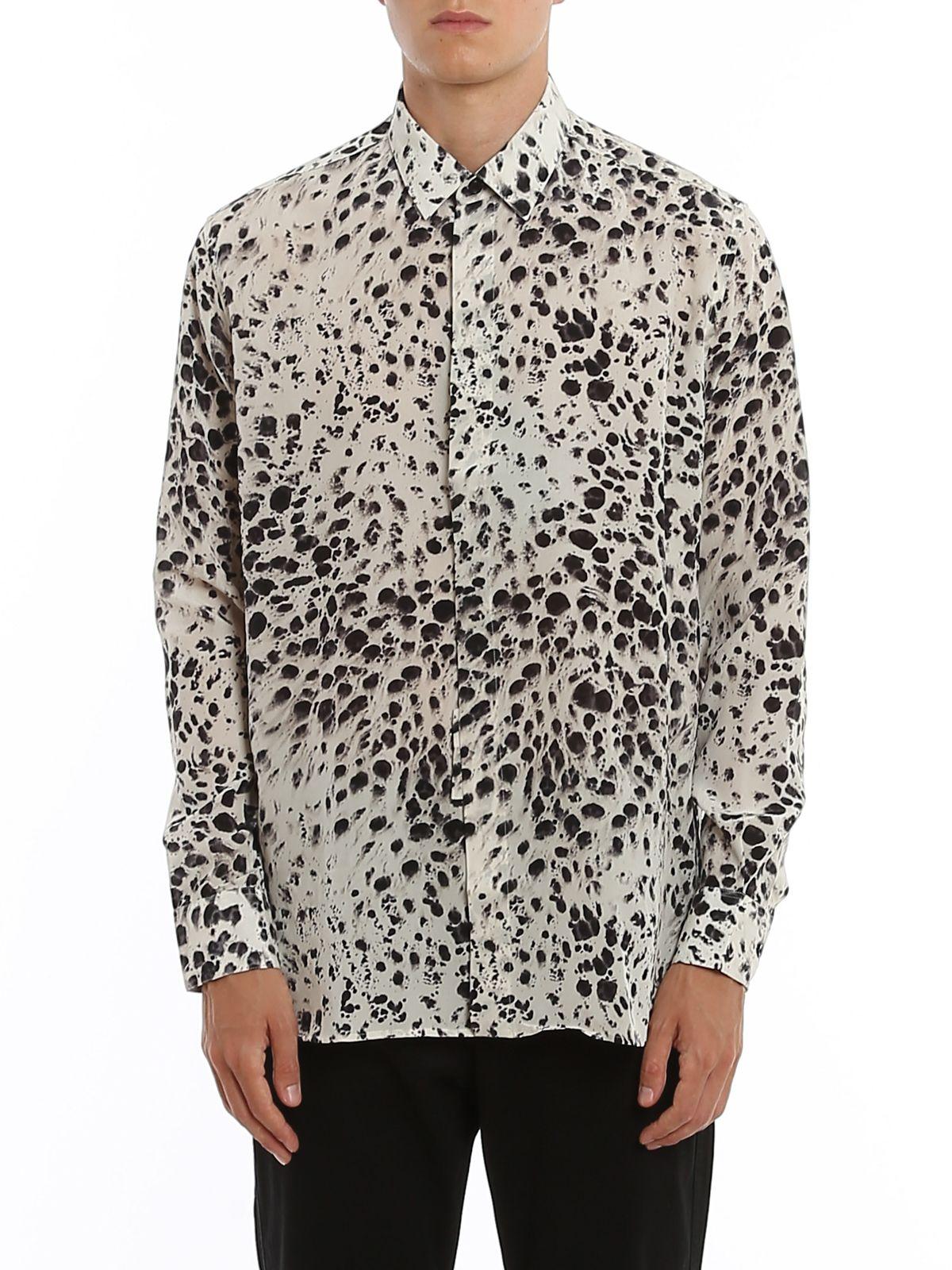 Saint Laurent Snow-leopard Print Shirt 