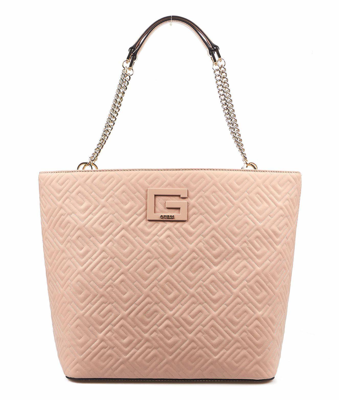 guess pink tote bag