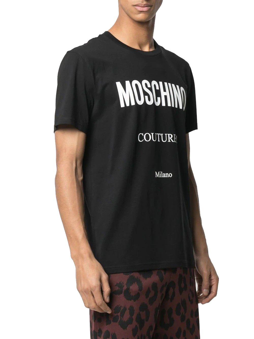 Moschino Cotton T-shirt in Black for Men - Lyst