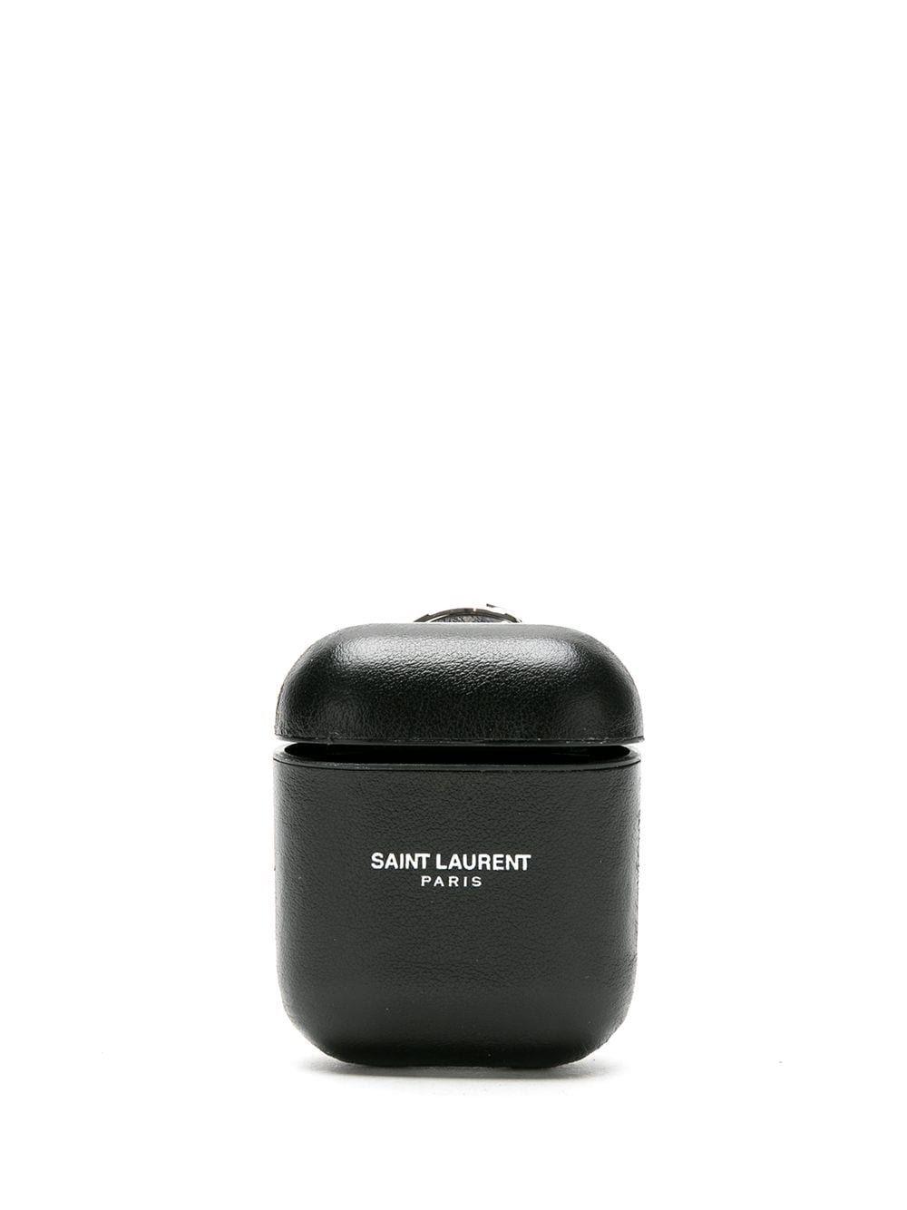 saint laurent paris airpods case cover in smooth leather