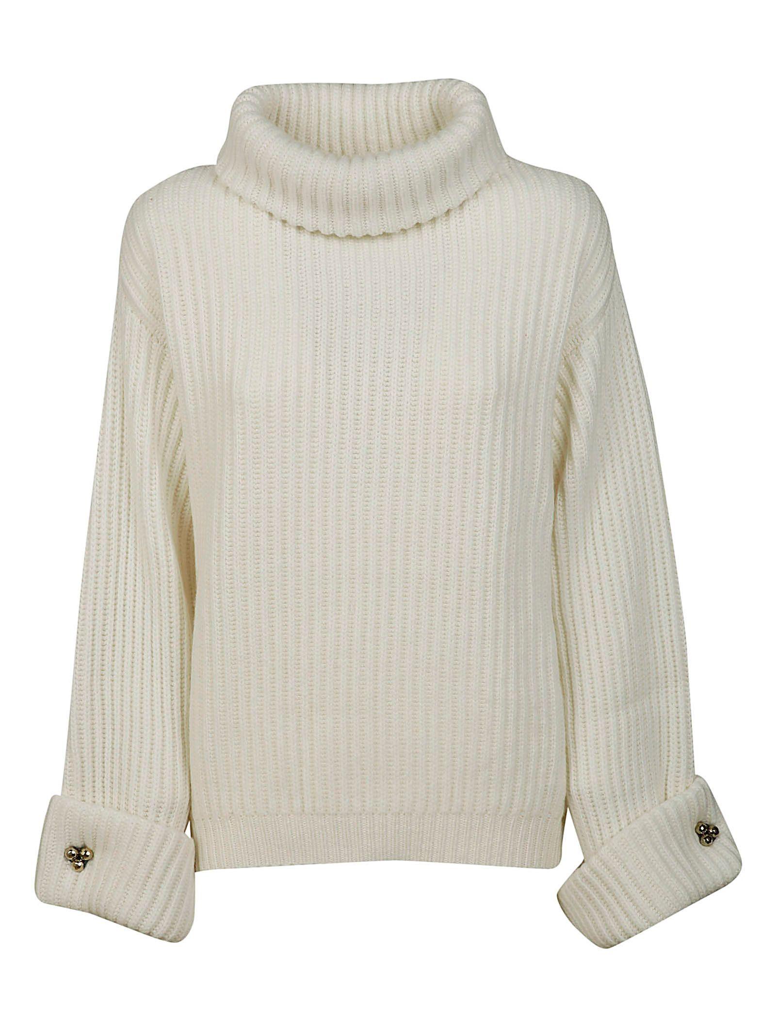 Brunello Cucinelli White Cashmere Sweater - Lyst