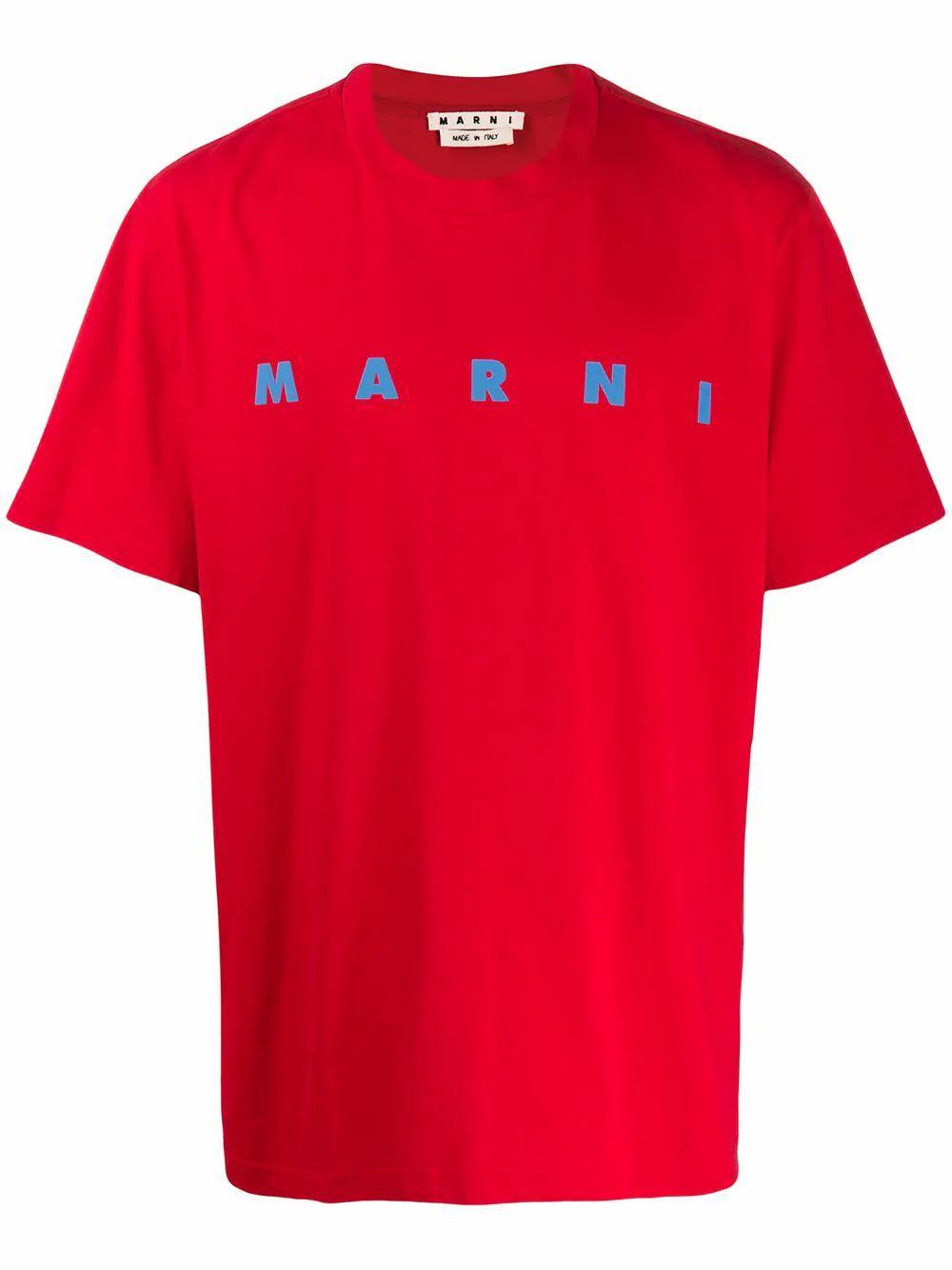 Marni Cotton T-shirt in Red for Men - Lyst