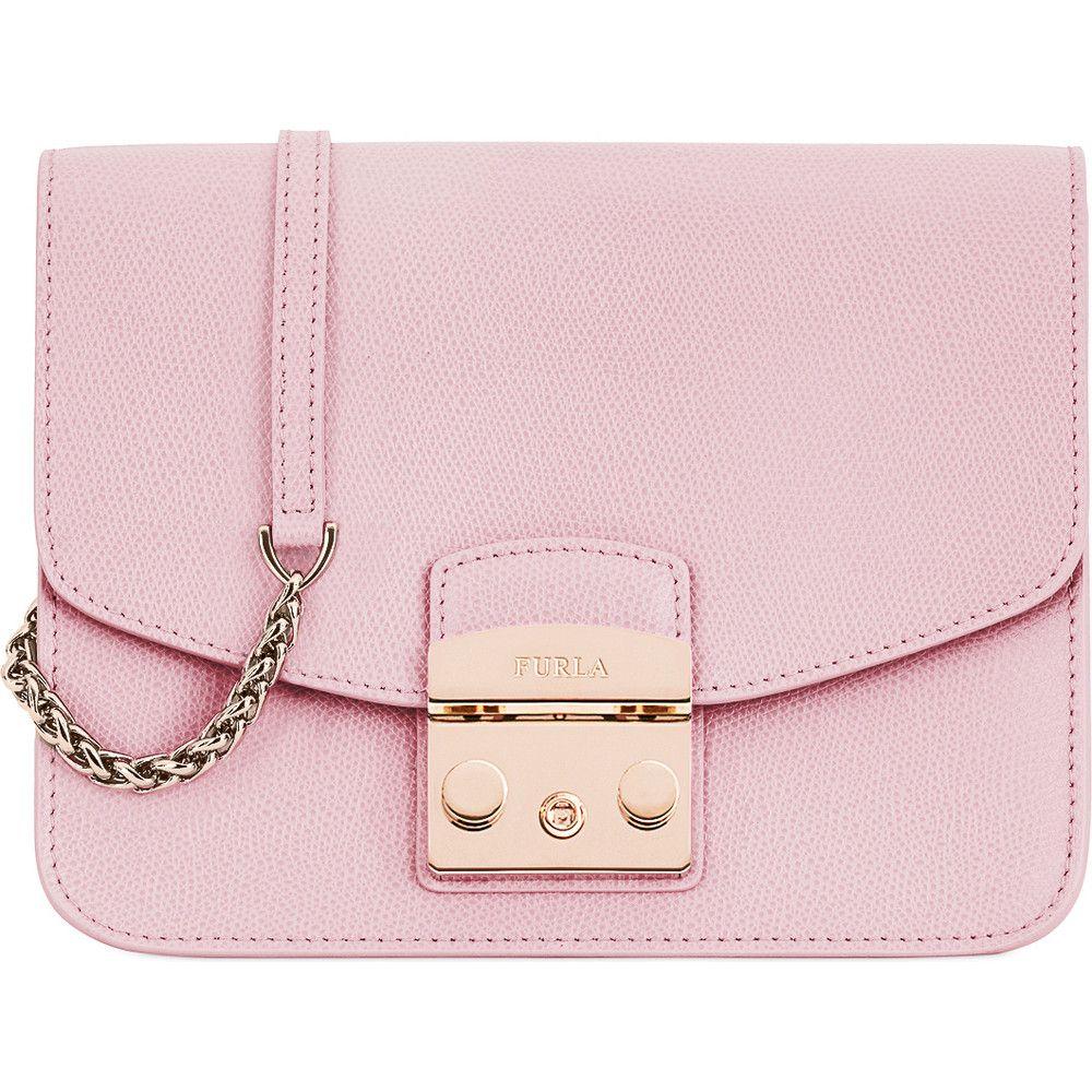 Furla Pink Leather Shoulder Bag Lyst