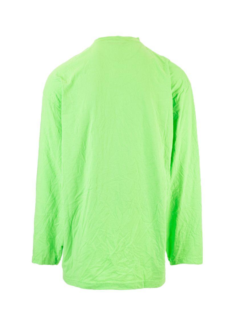 balenciaga green logo t shirt