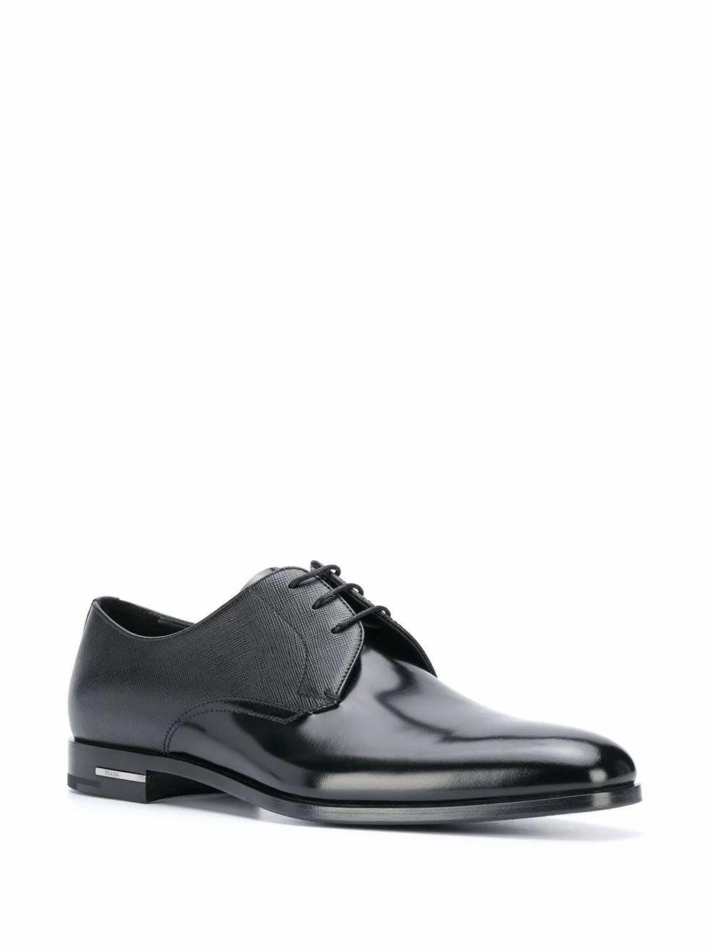 Prada Leather Lace-up Shoes in Black for Men - Save 27% - Lyst