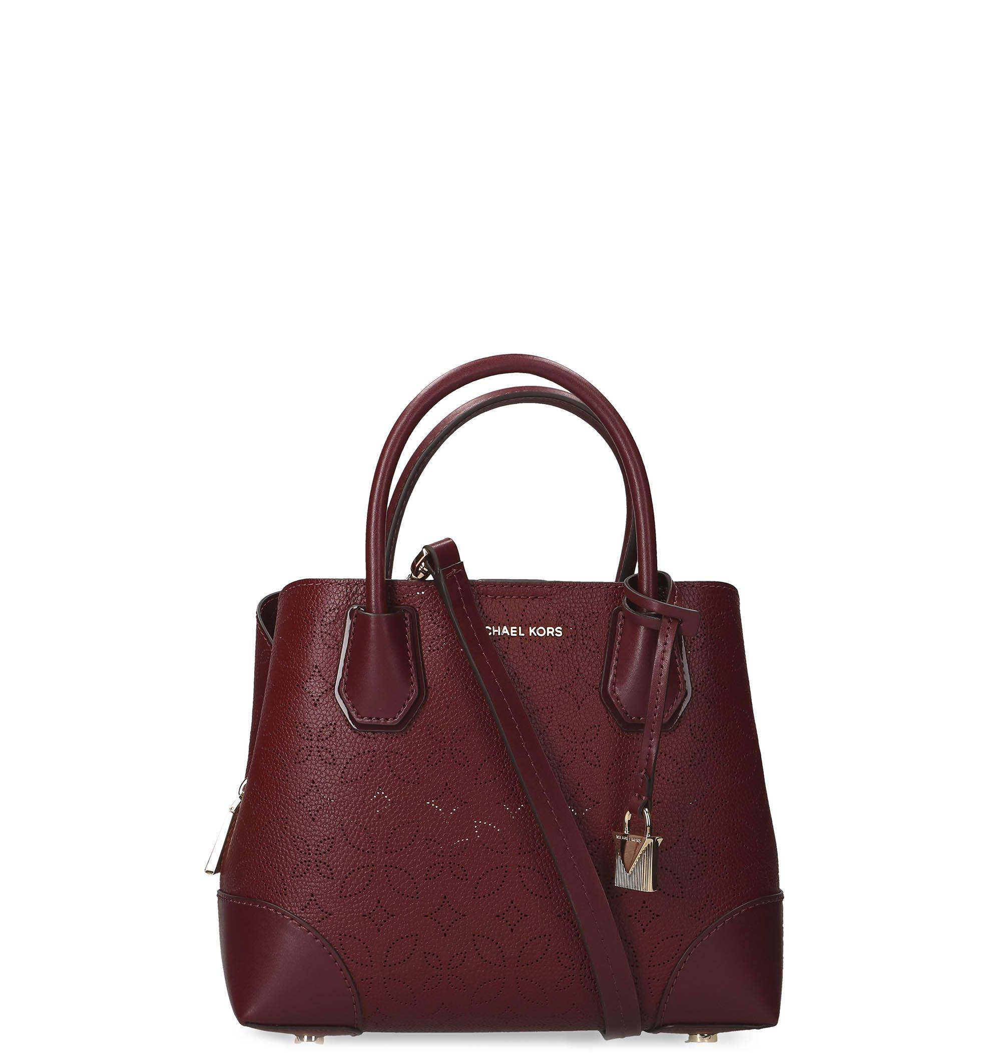 Michael Kors Burgundy Leather Handbag in Purple Lyst