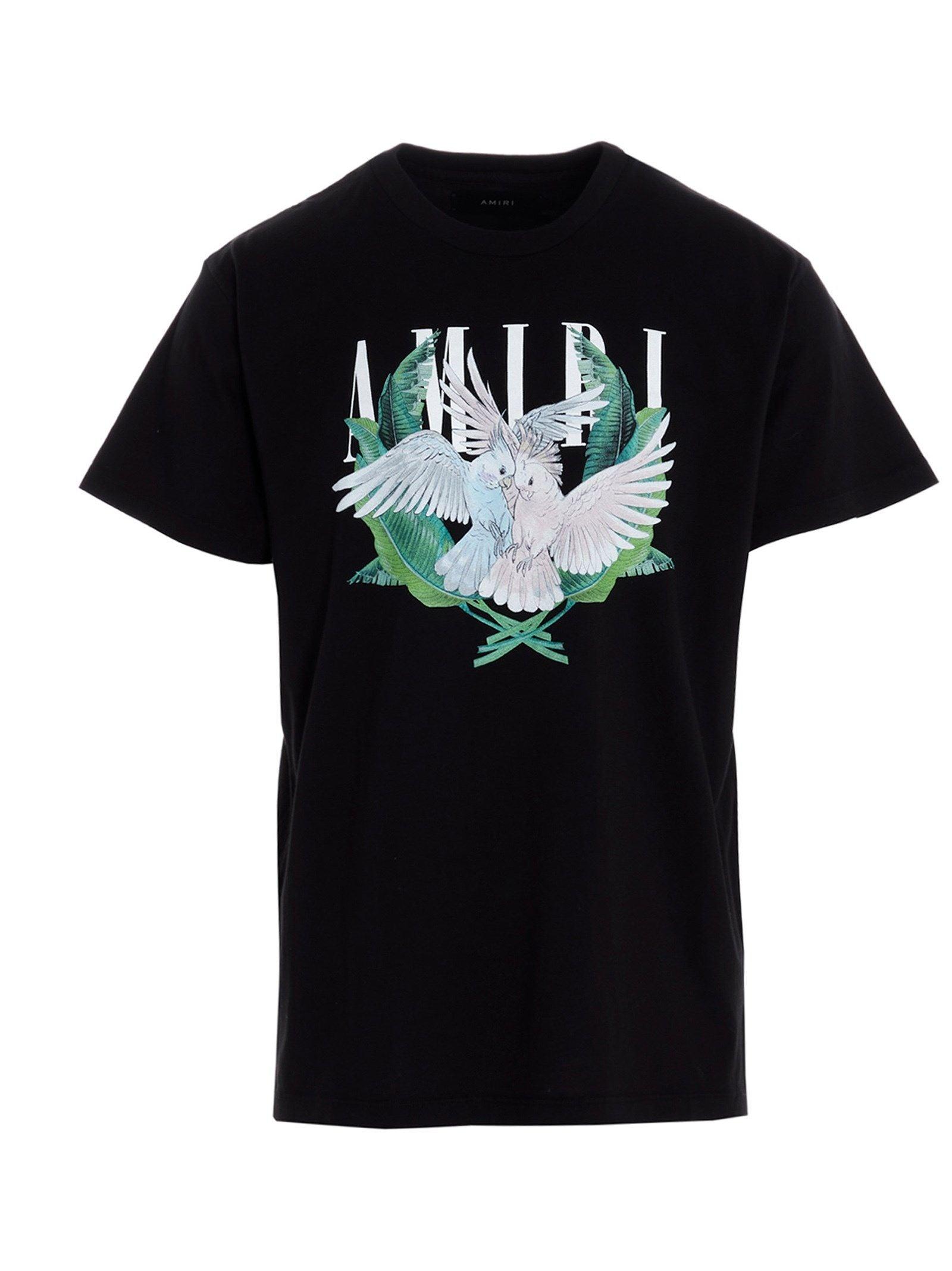 Amiri Cotton Lovebirds Logo T-shirt in 