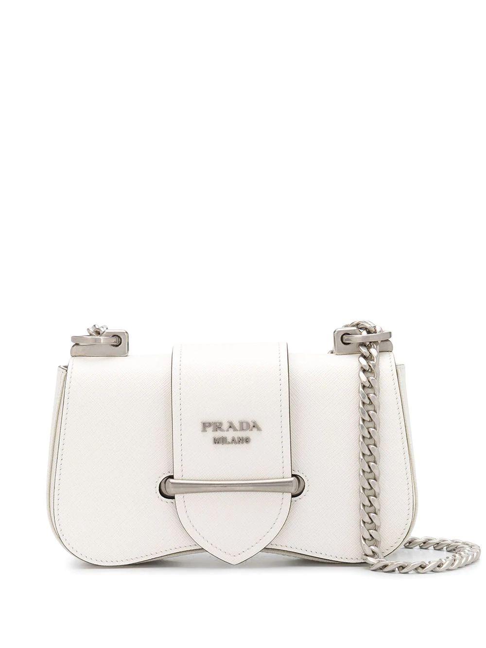 Prada Leather Shoulder Bag in White Lyst