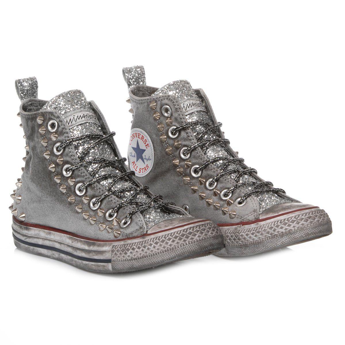 Converse Fashion Mi1212 Grey Fabric Hi Top Sneakers | Season Permanent in Gray - Lyst