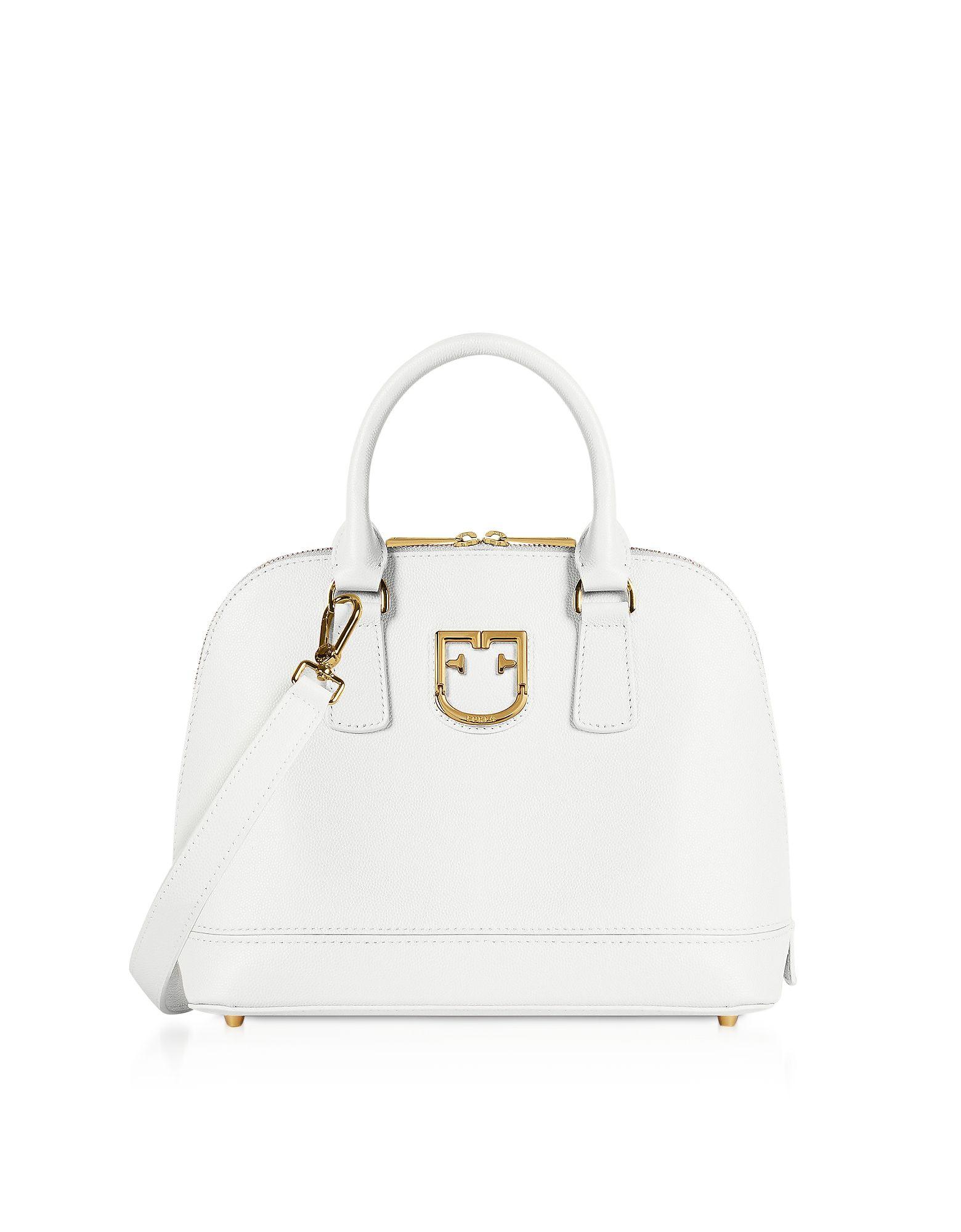 Furla White Leather Handbag in White - Lyst