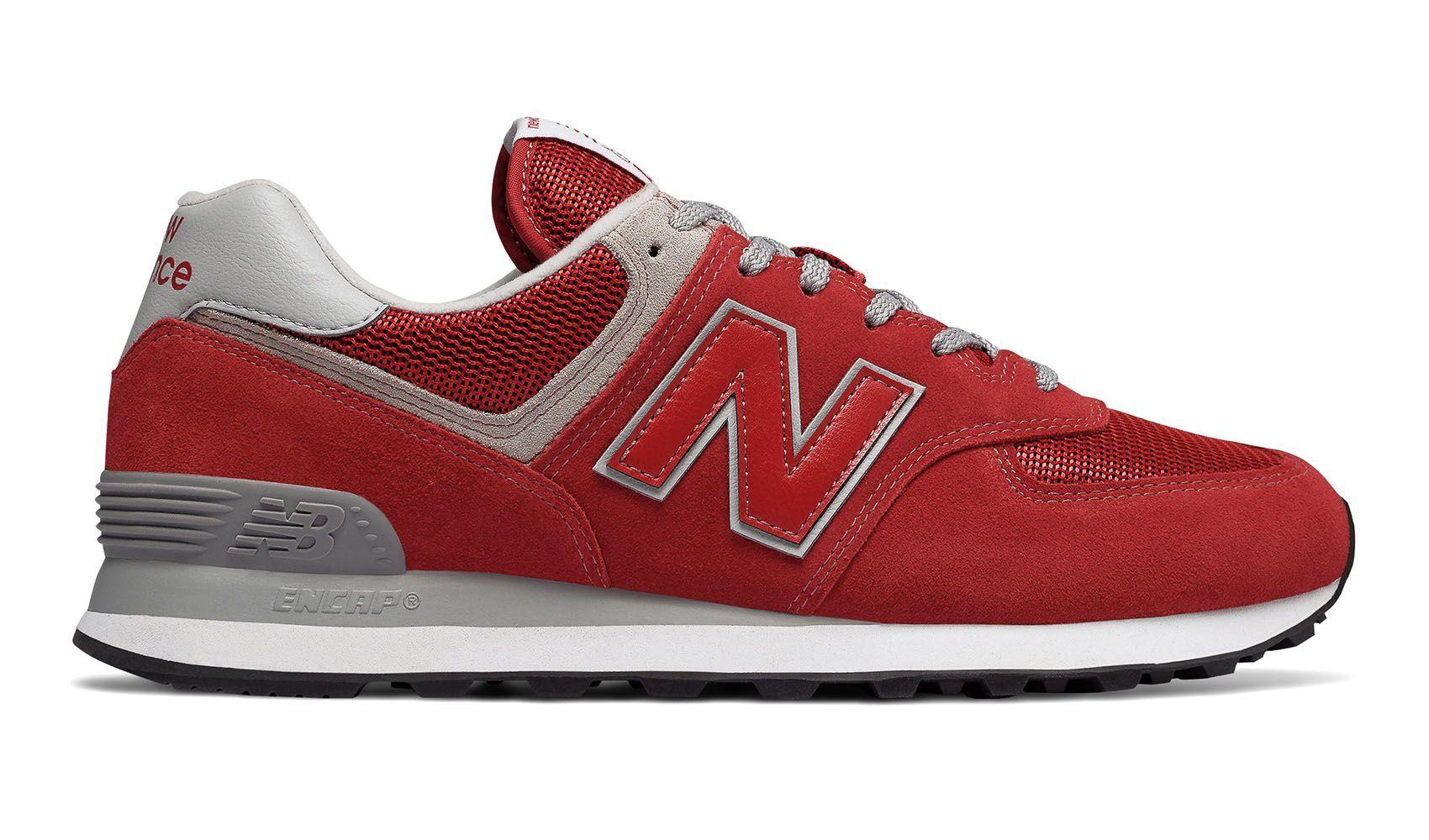 New Balance Red Suede Sneakers in Red for Men - Lyst