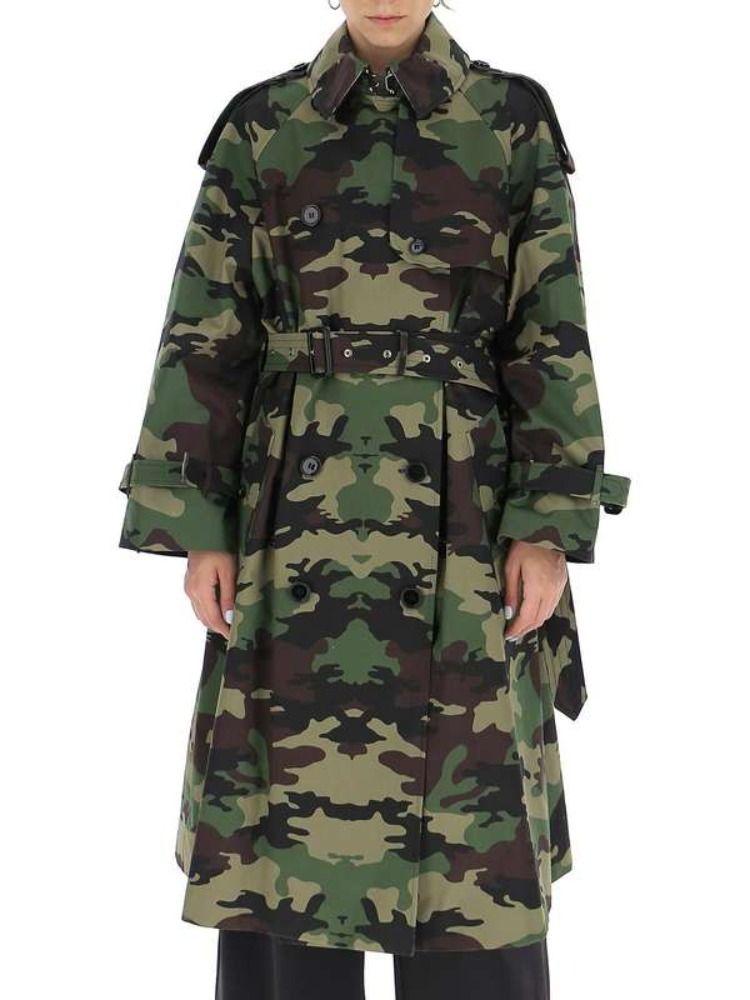 long camo trench coat