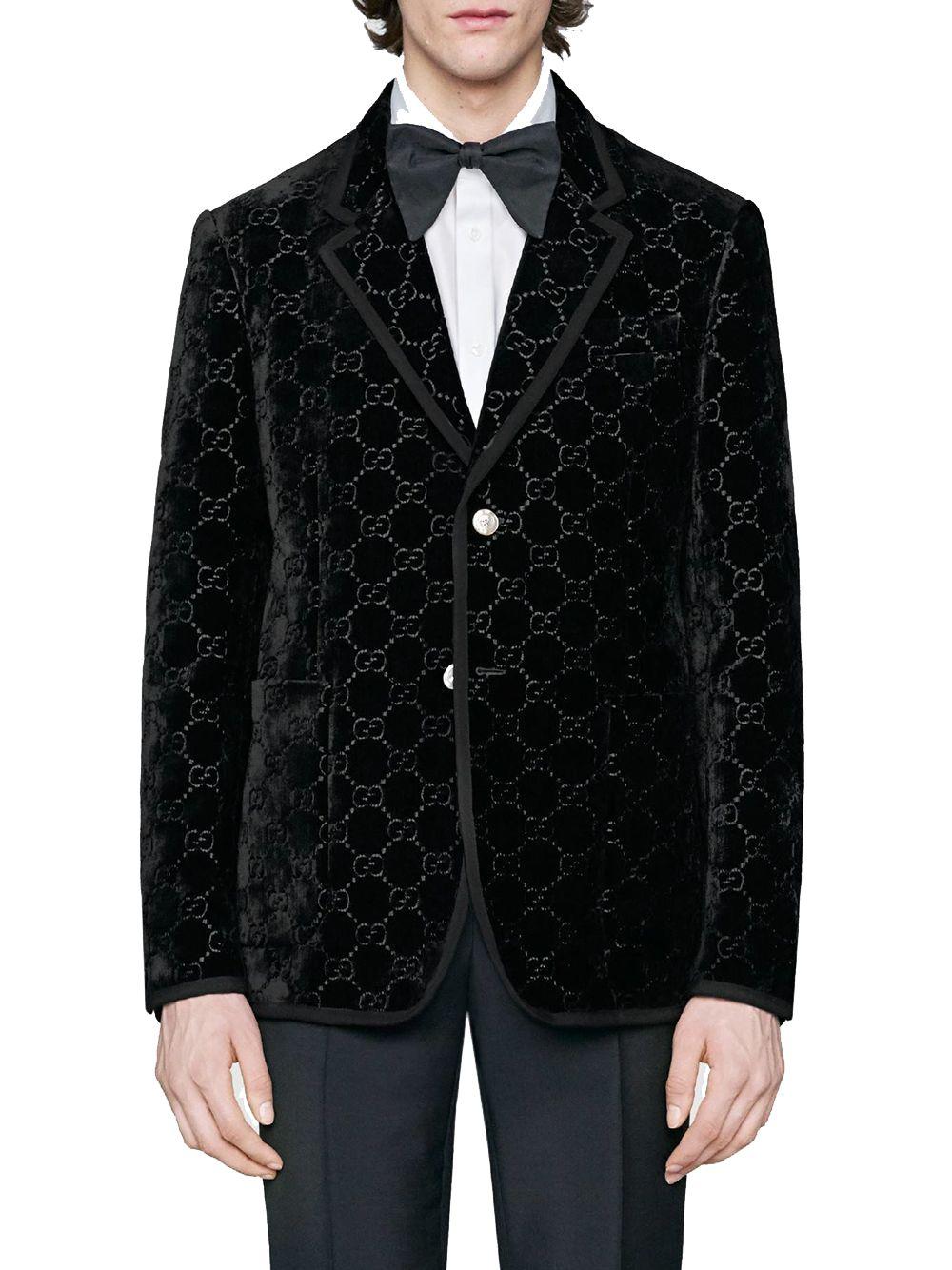 Gucci gg Velvet Jacket in Black for Men | Lyst