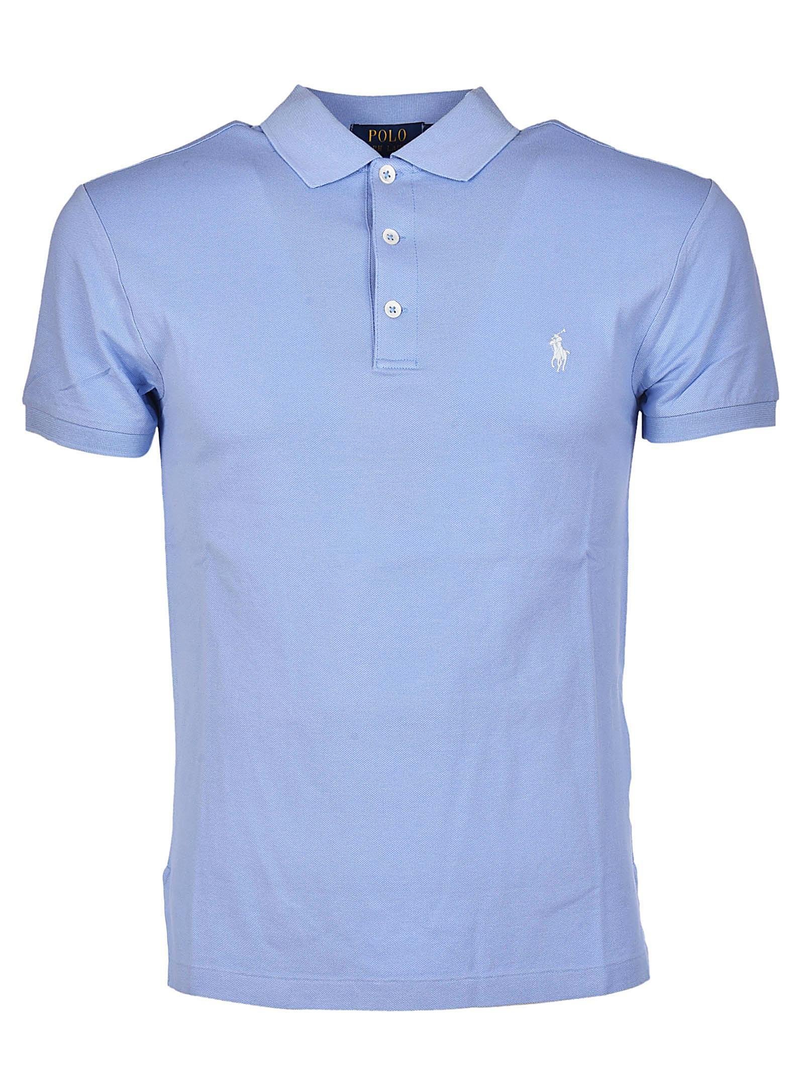 Ralph Lauren Light Blue Cotton Polo Shirt for Men - Lyst
