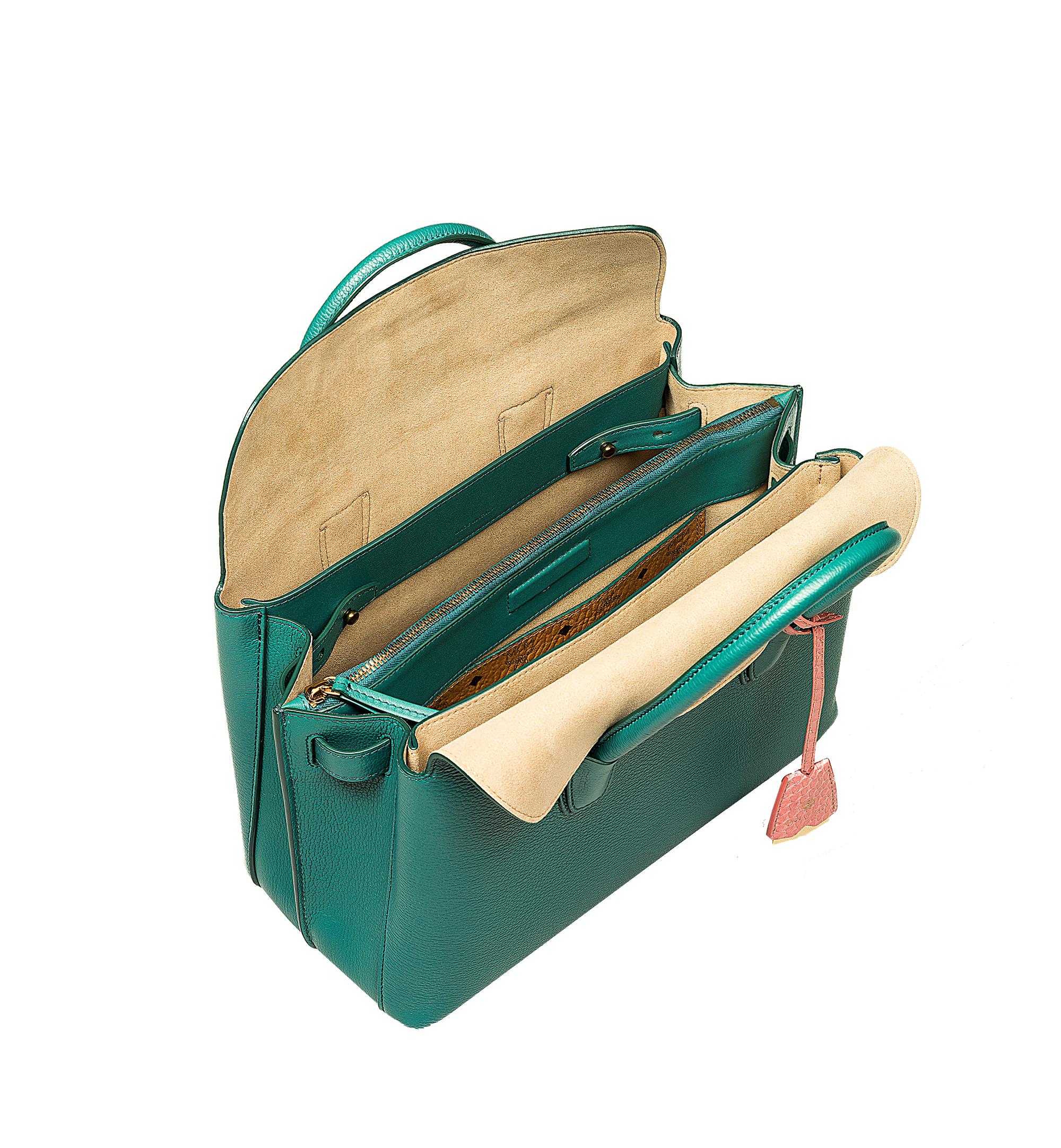 milla tote in grained leather