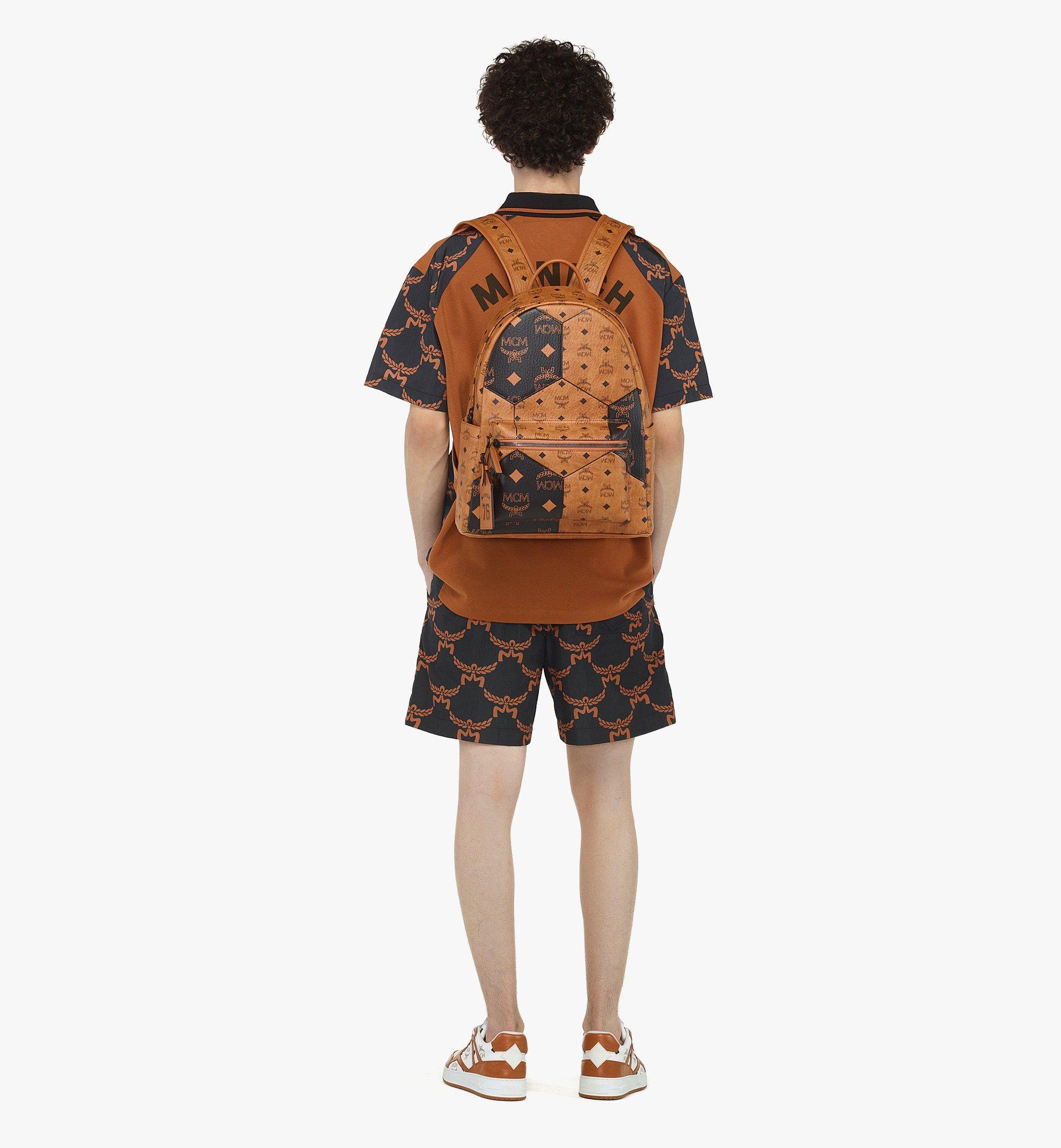MCM Stark Backpack In Visetos Mix in Brown for Men Lyst