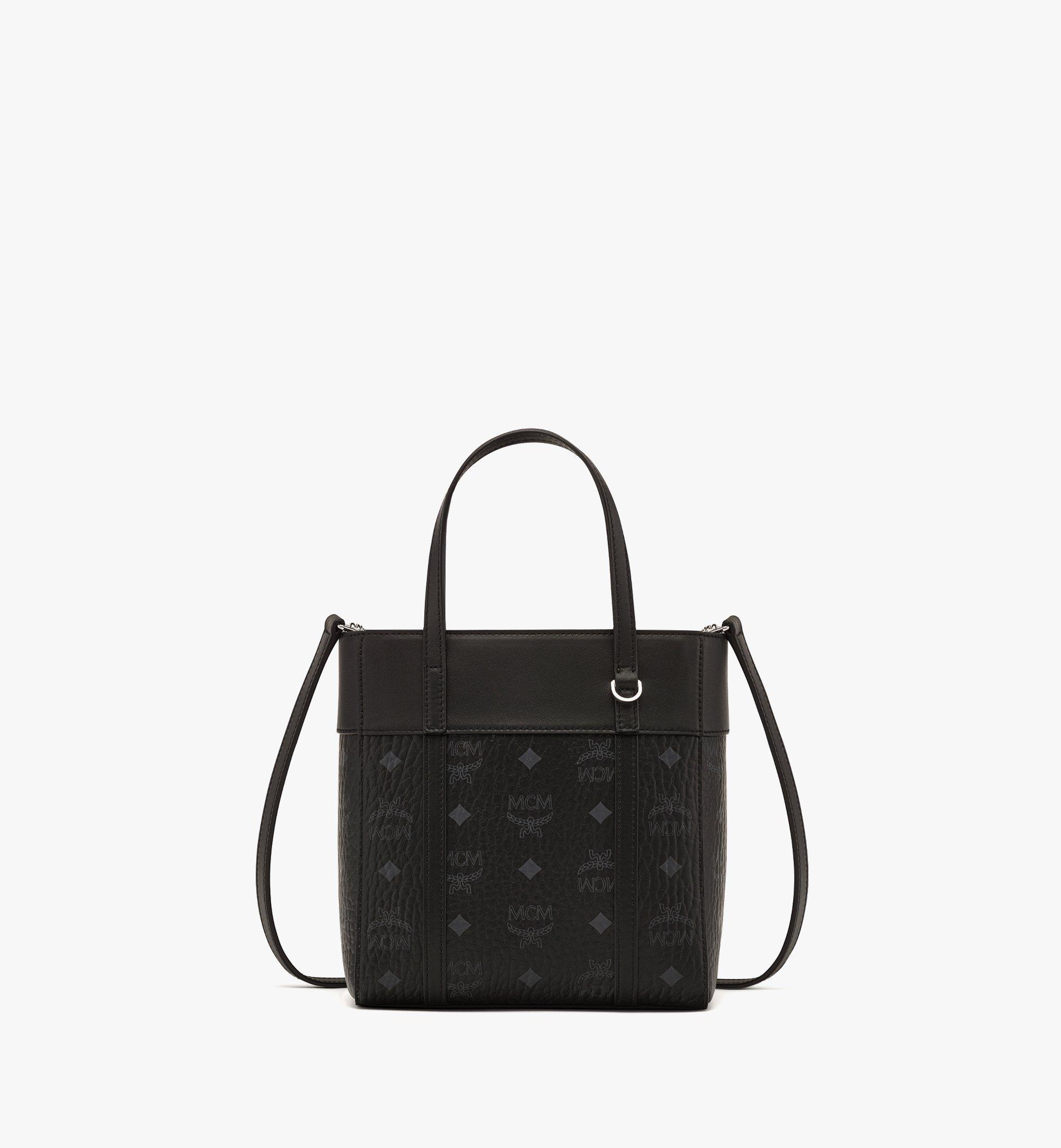 MCM Toni Top zip Shopper In Visetos Leather Mix in Black Lyst UK