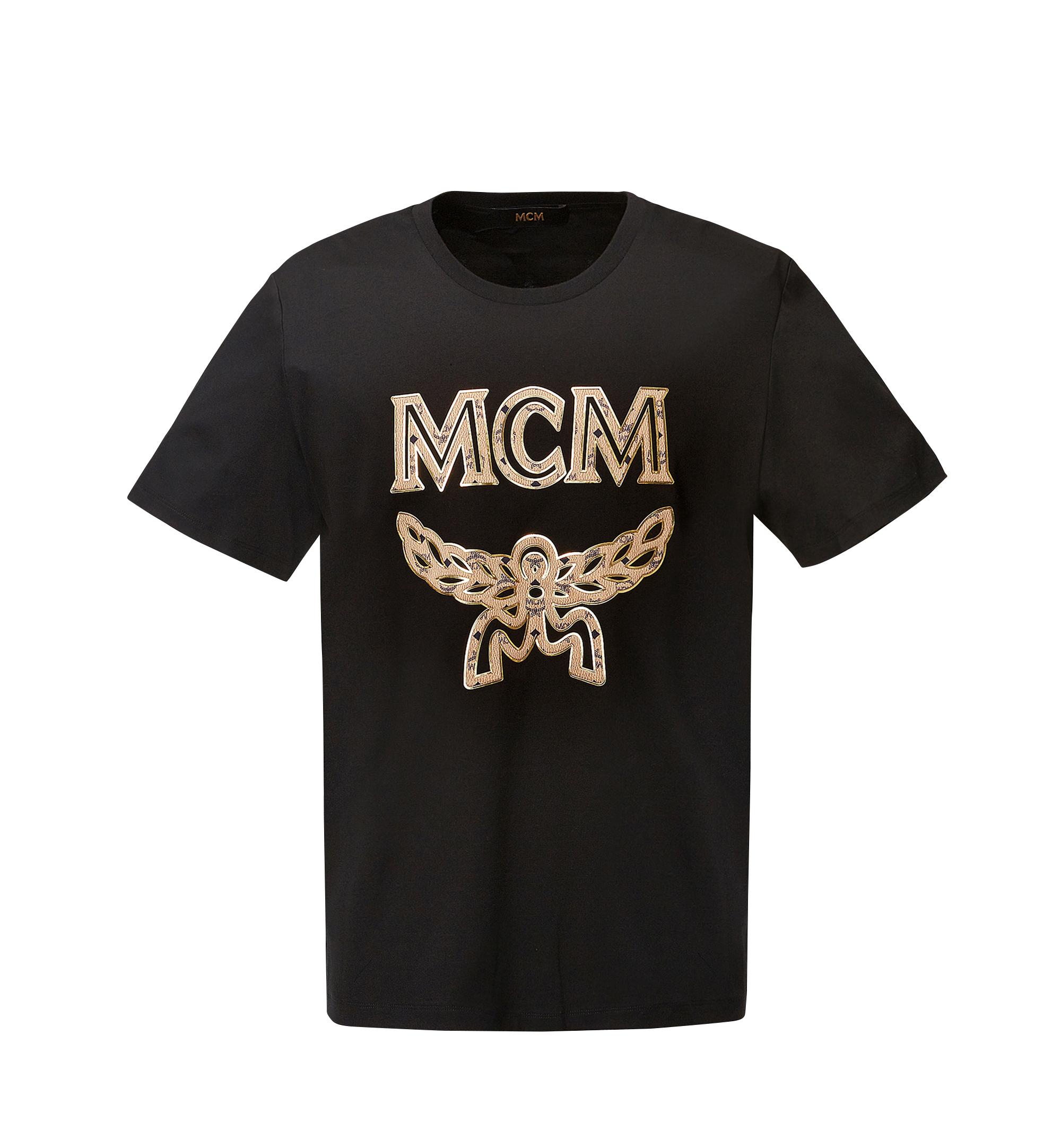 MCM Metallic - Trimmed Logo Appliqué Tee in bk (Black) for Men - Lyst