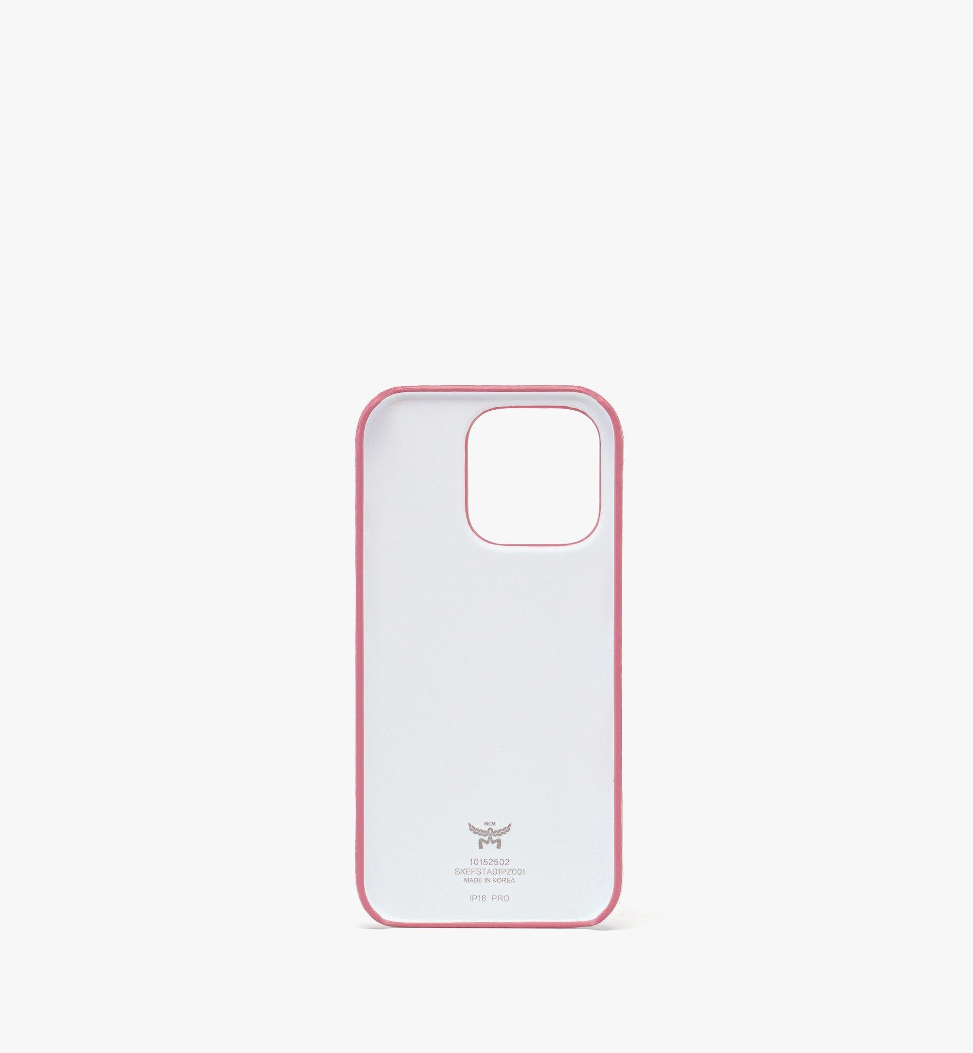 MCM Iphone 16 Pro Case In Visetos in Pink for Men | Lyst