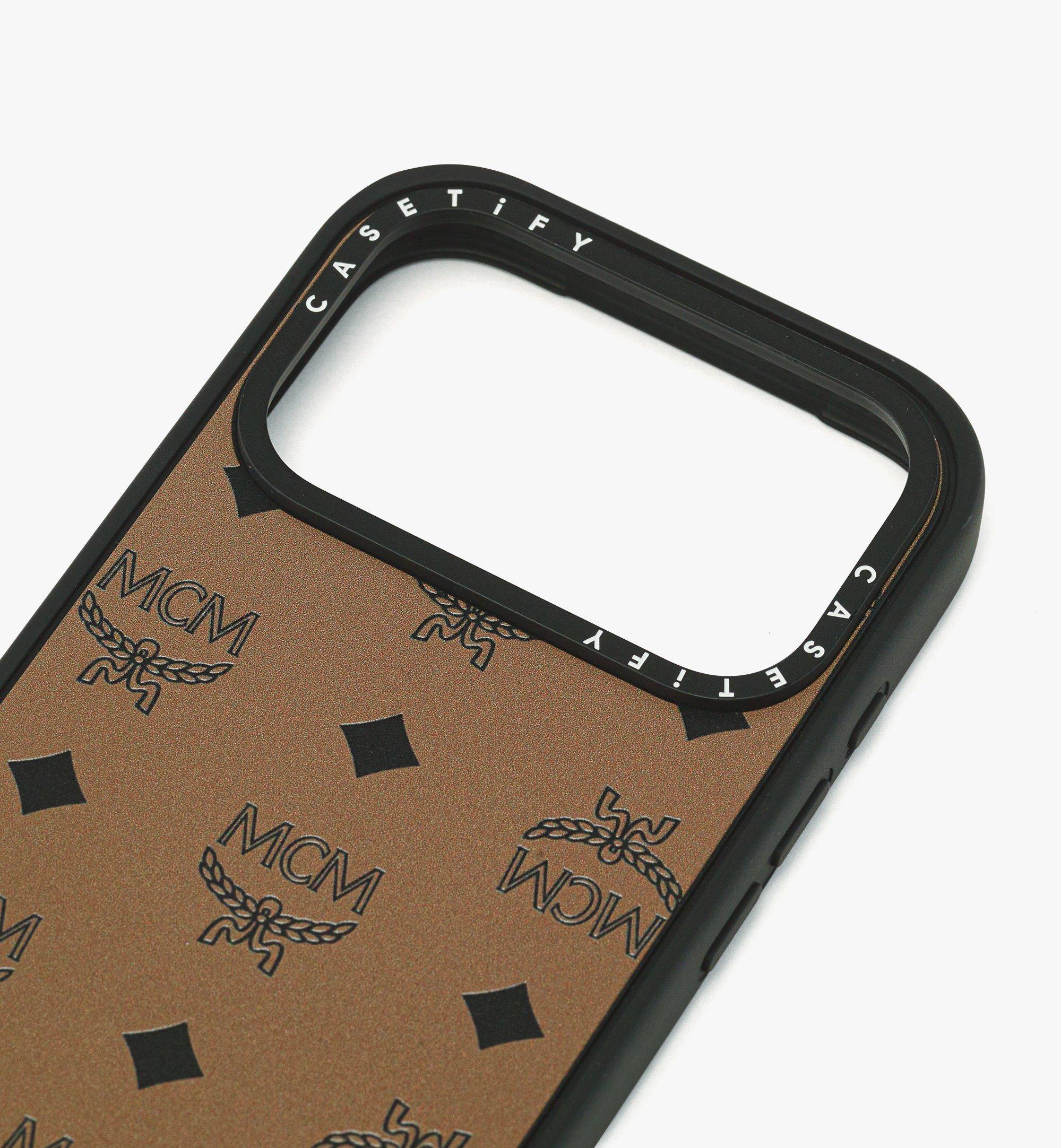 MCM Iphone 17 Pro X Casetify Monogram Impact Iphone Case in White