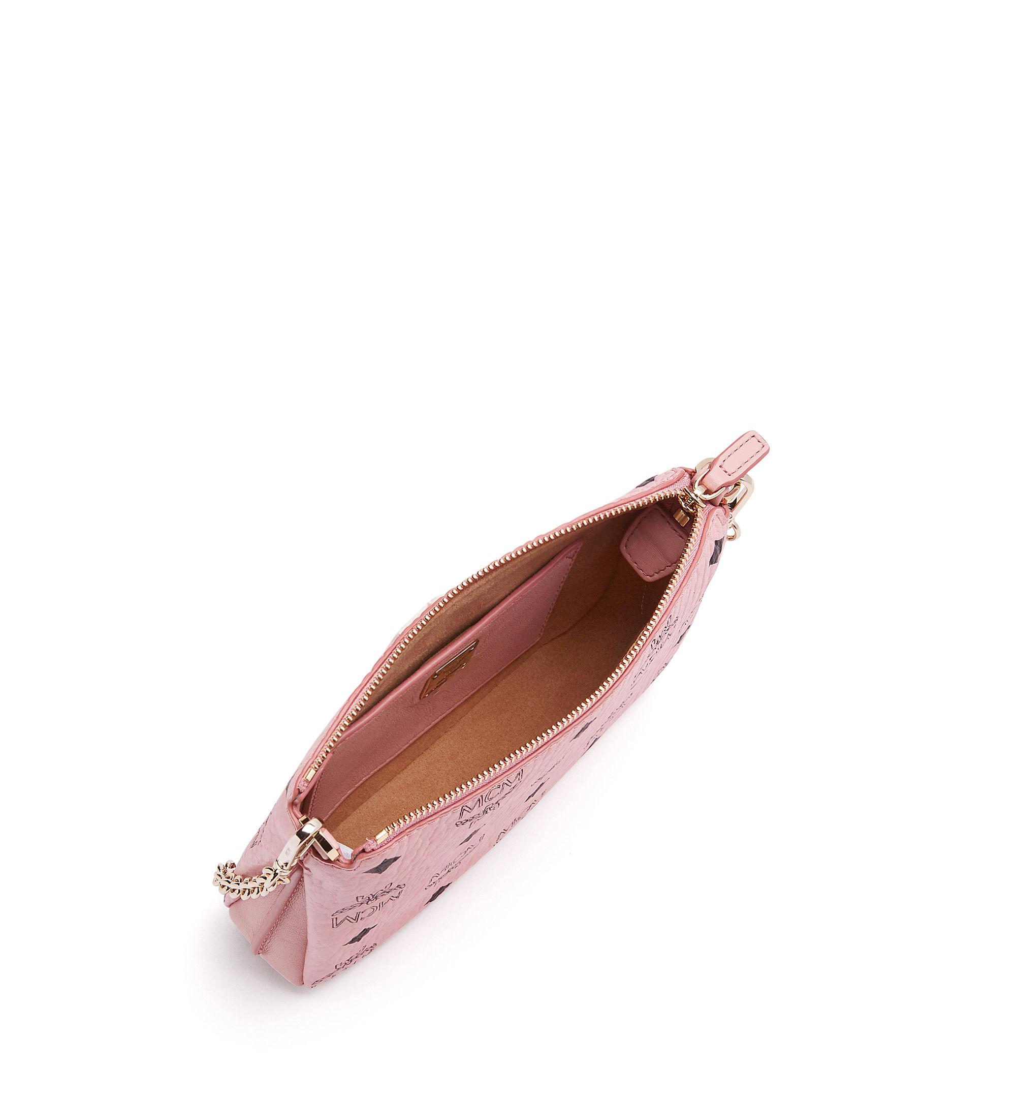 millie top zip shoulder bag in visetos