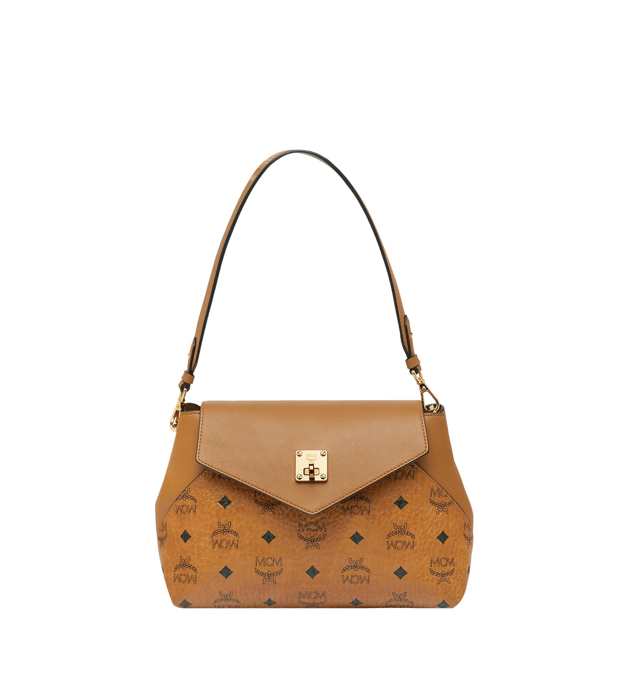 MCM Canvas Essential Crossbody In Visetos Original in Cognac (Brown) Lyst
