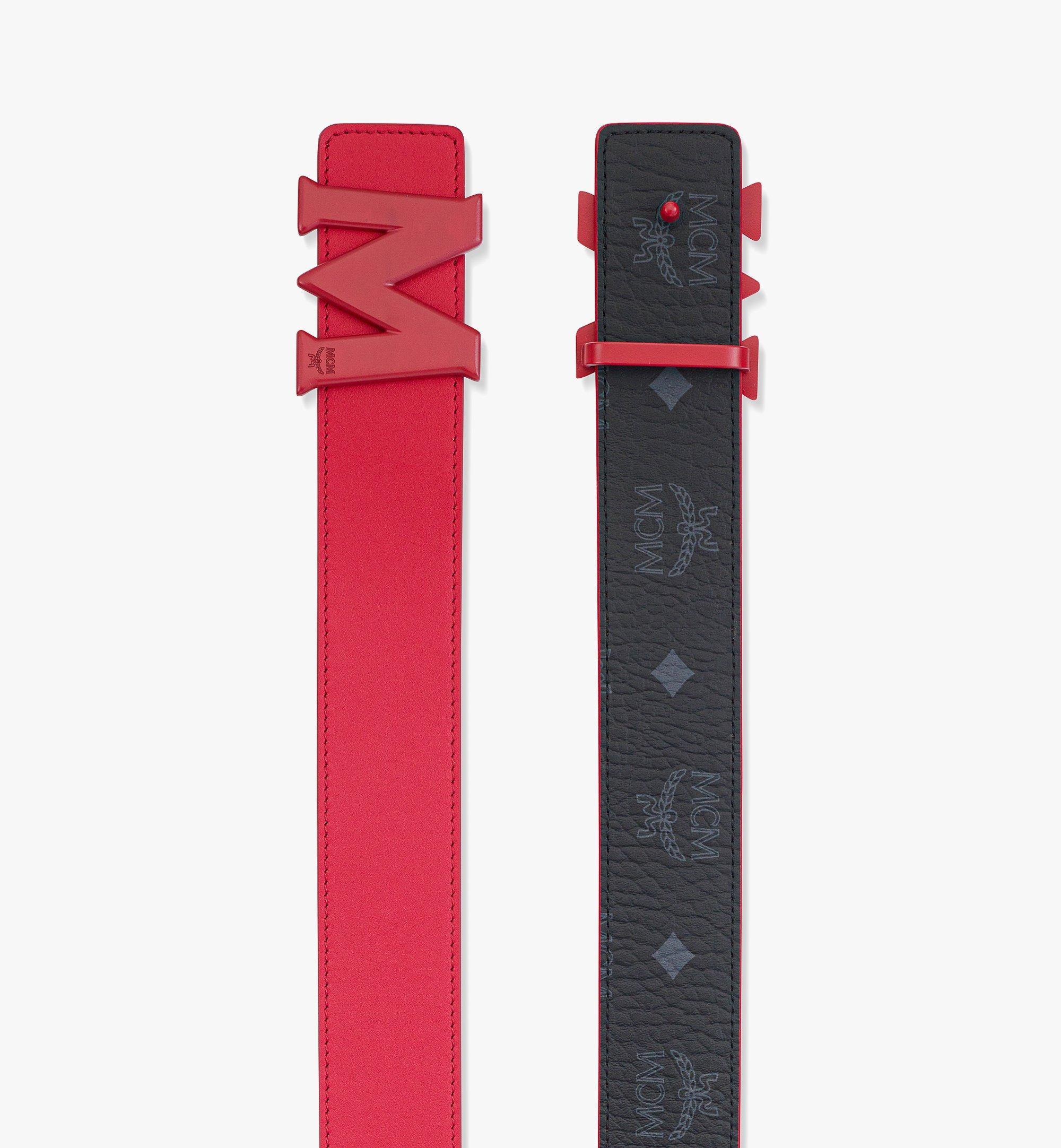 Authentic MCM Red and Black reversible belt with India