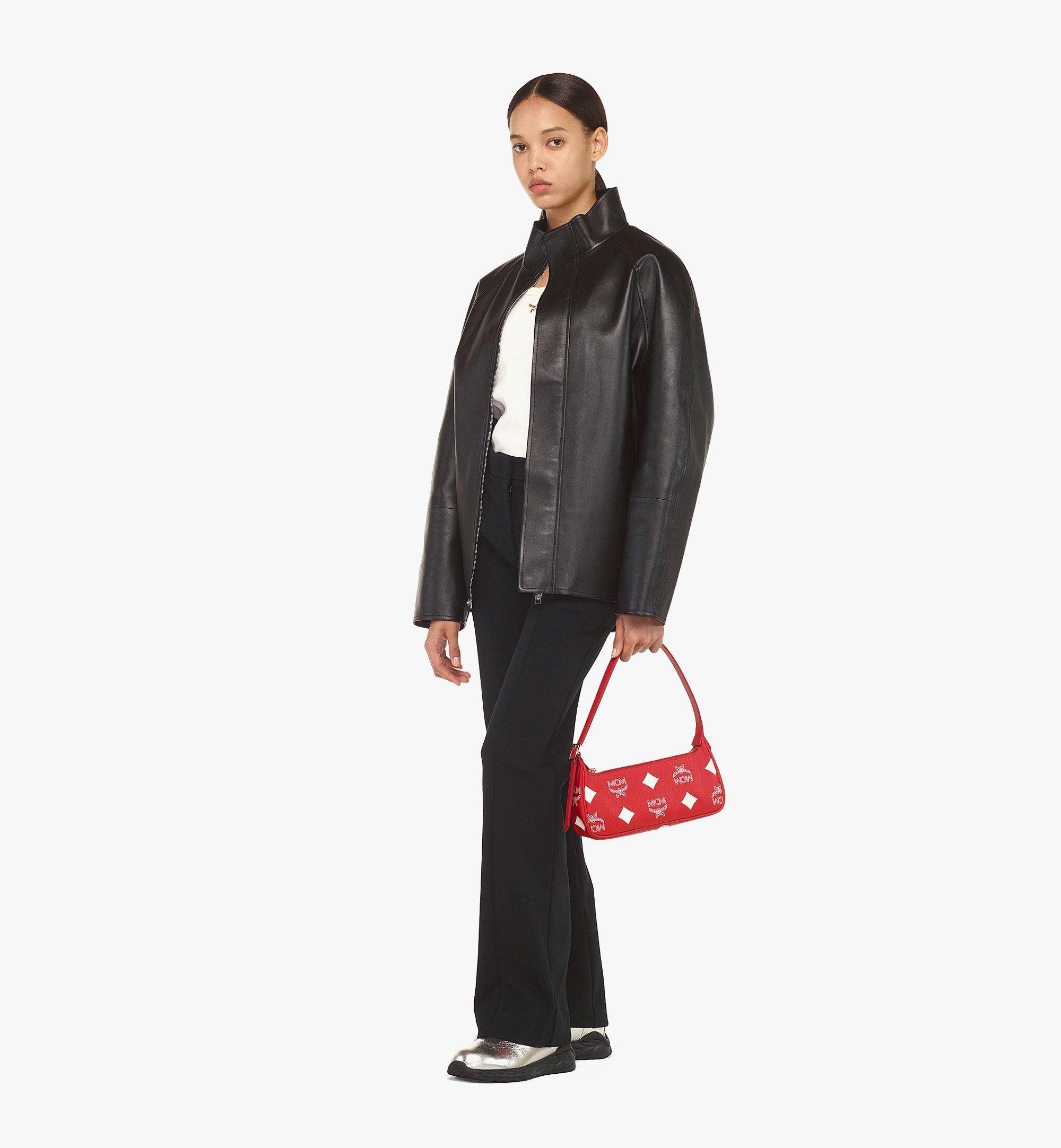 Black and red mcm bag online