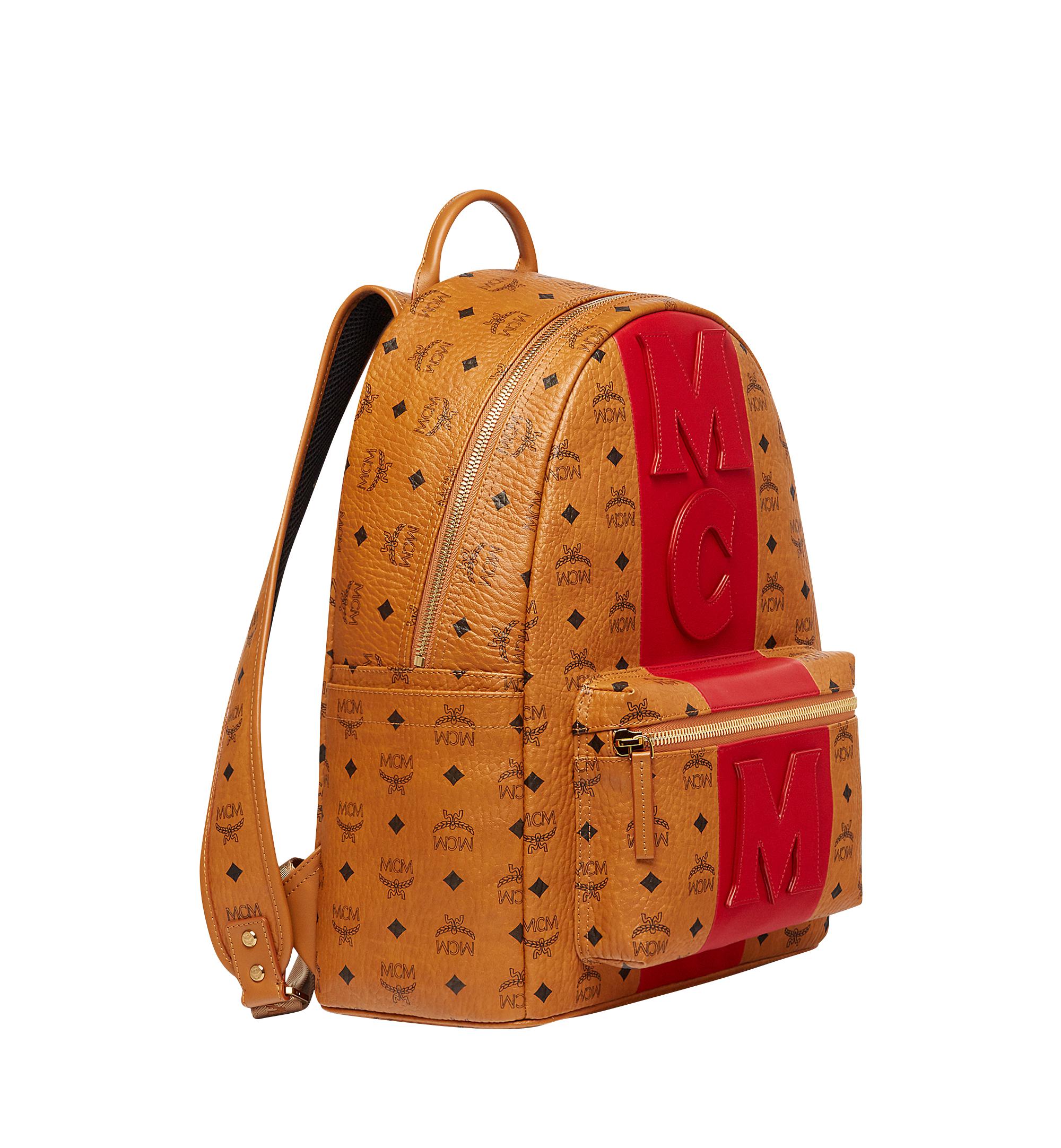 stark logo stripe backpack in visetos
