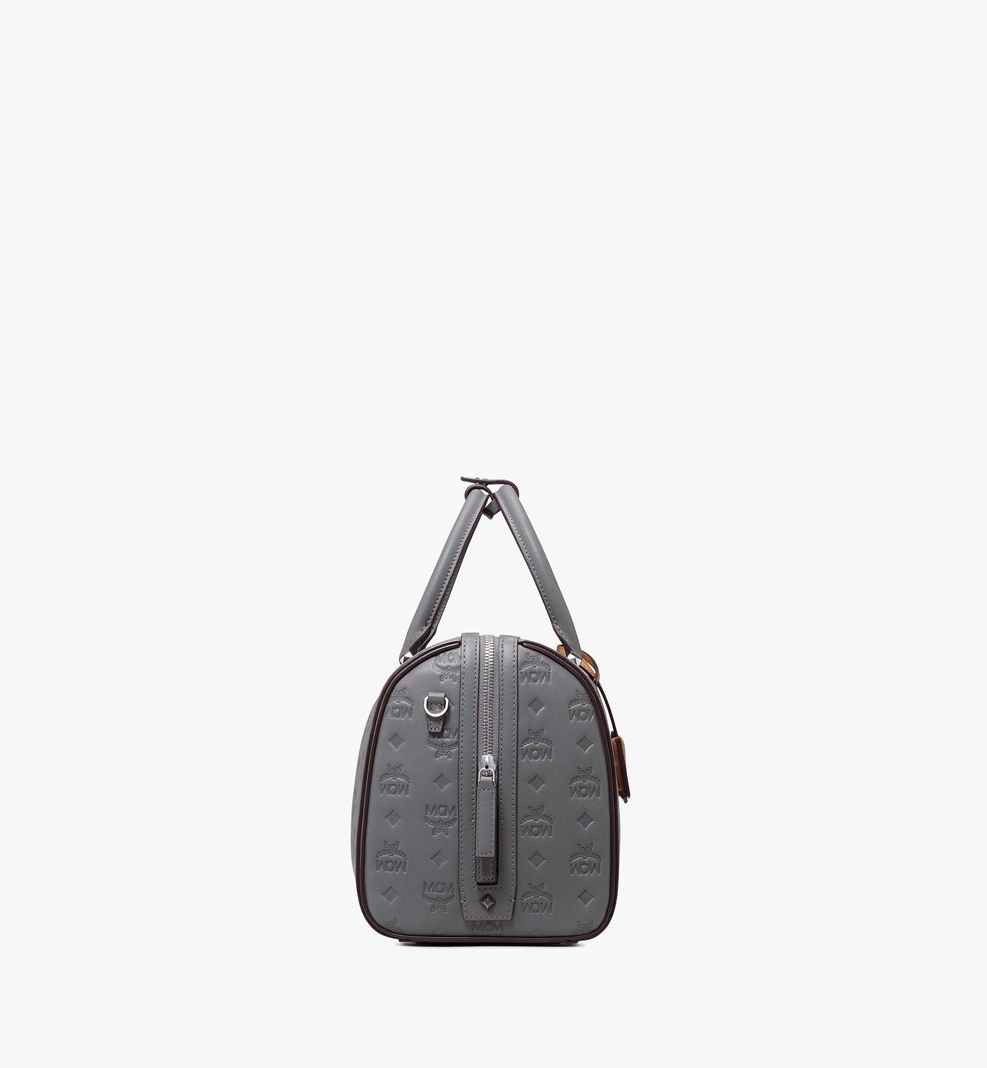MCM Essential Boston Bag In Monogram Leather - Lyst