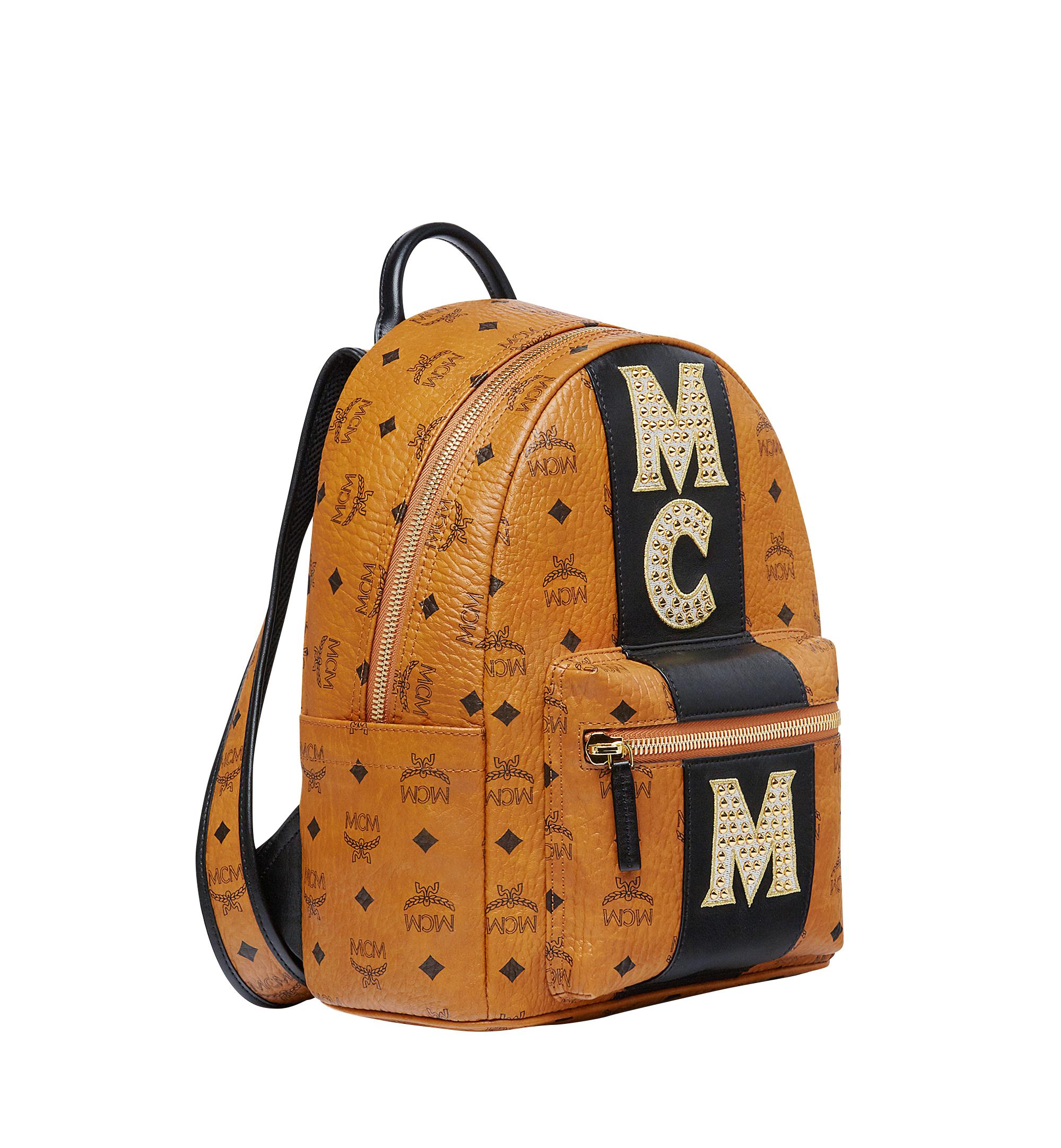 stark logo stripe backpack in visetos