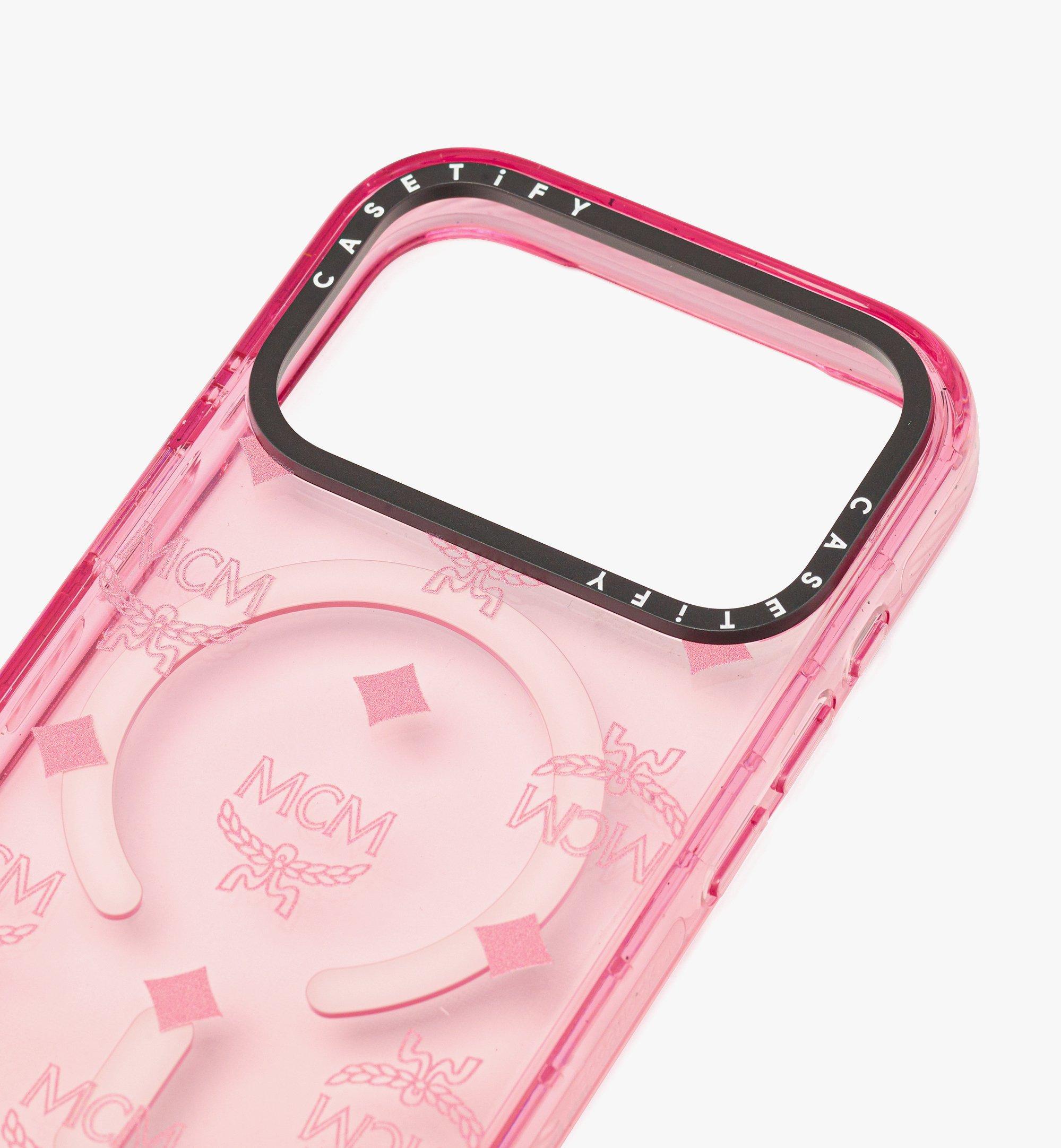 MCM Iphone 17 Pro X Casetify Monogram Impact Iphone Case in Pink