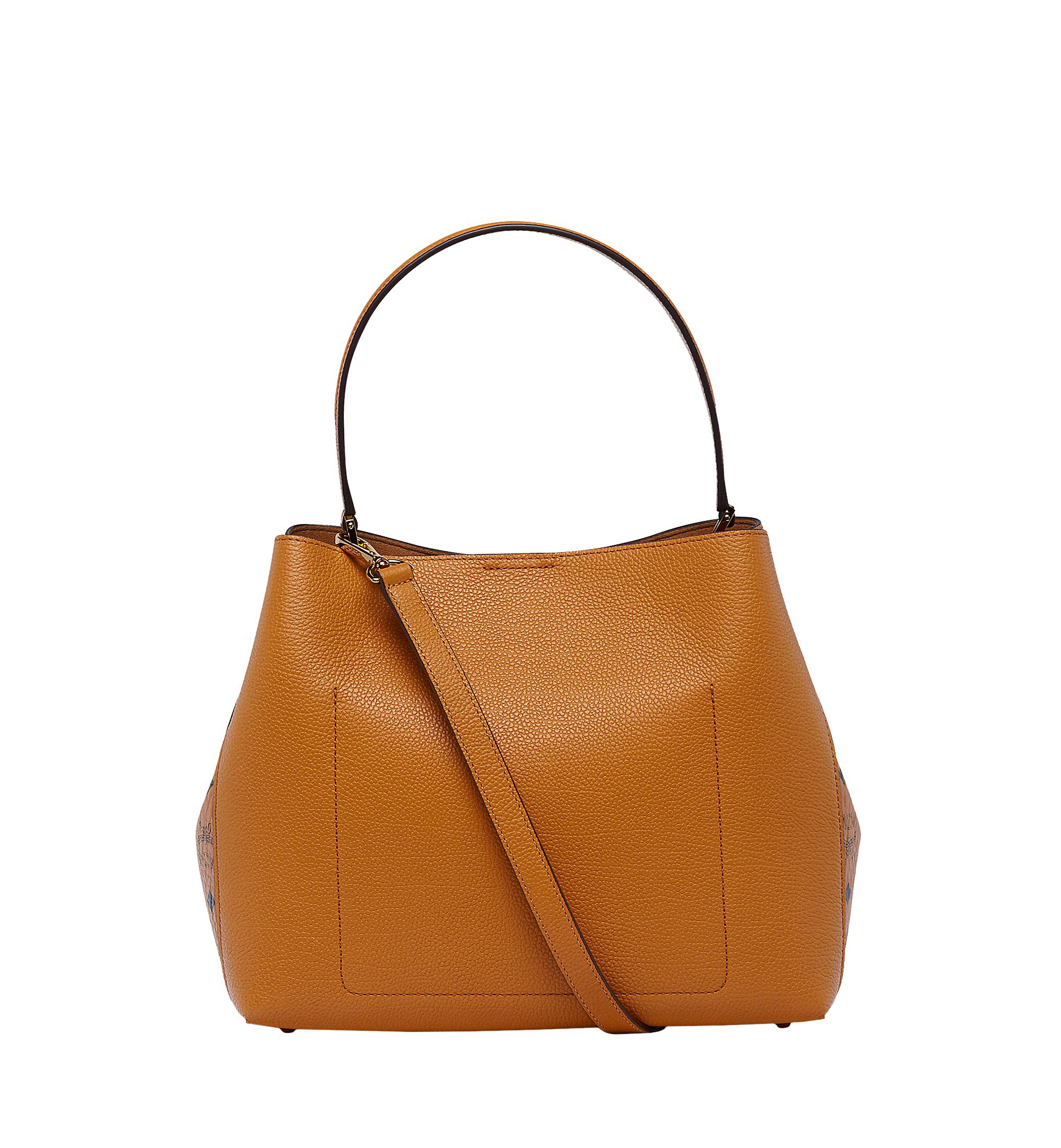 MCM Leather Sarah Visetos Hobo in Cognac (Brown) - Lyst