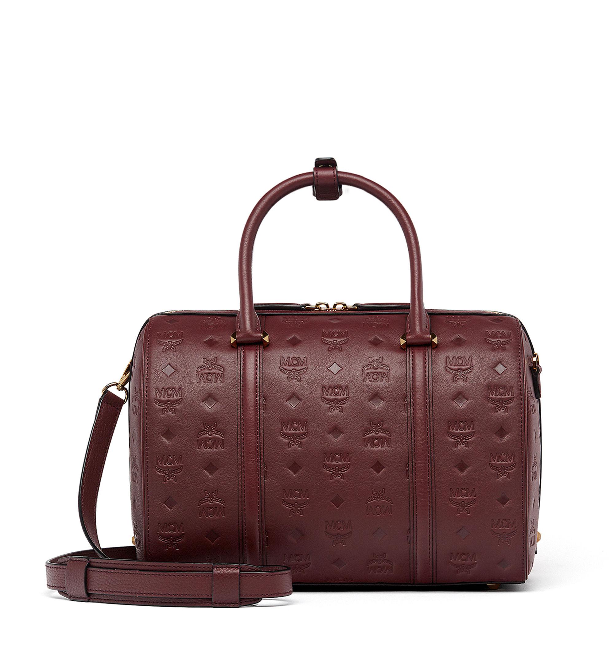Mcm Essential Boston Bag In Smooth Leather | IUCN Water