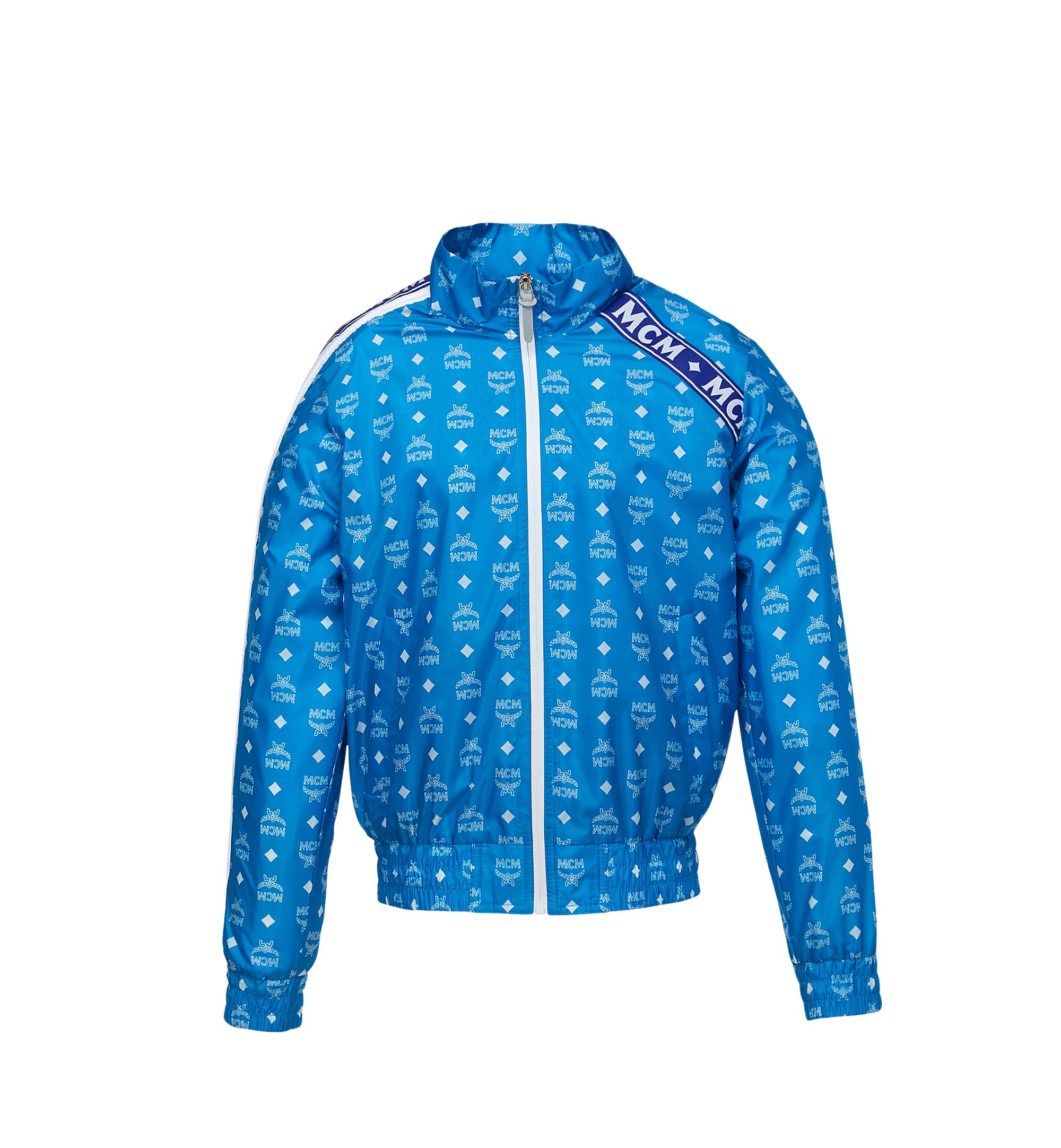 MCM Synthetic Bomber Jacket In Monogram Nylon in t. Blue (Blue) - Lyst