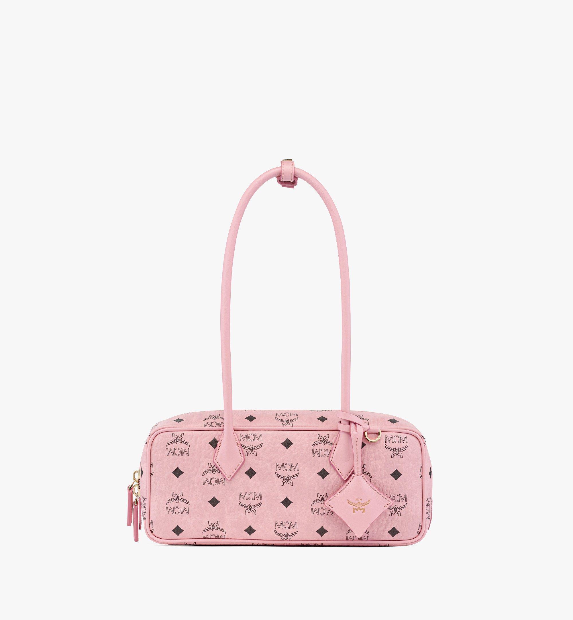 MCM Visetosショルダーハンドトートバッグ ピンク ポーチ付き 【公式通販】