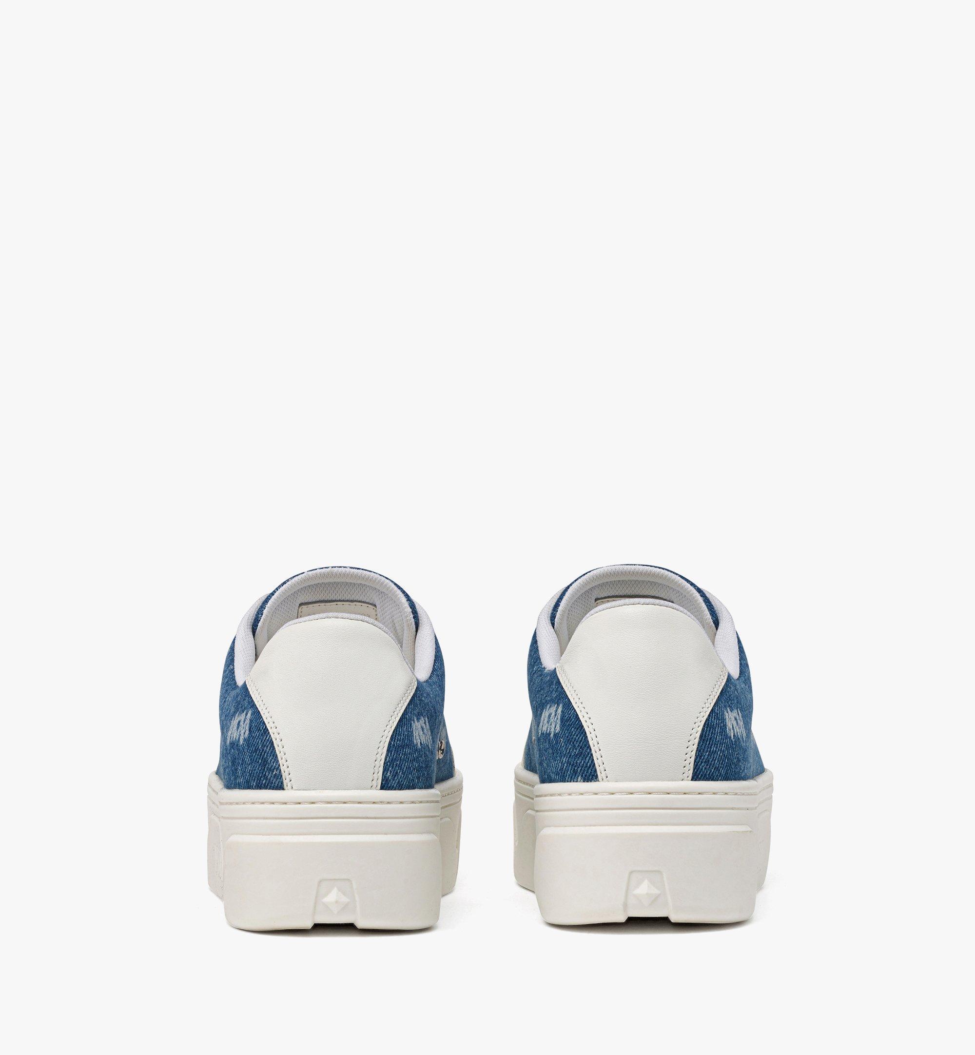 MCM Skyward Platform Sneakers In Sommer Denim in Light Blue (Blue) | Lyst