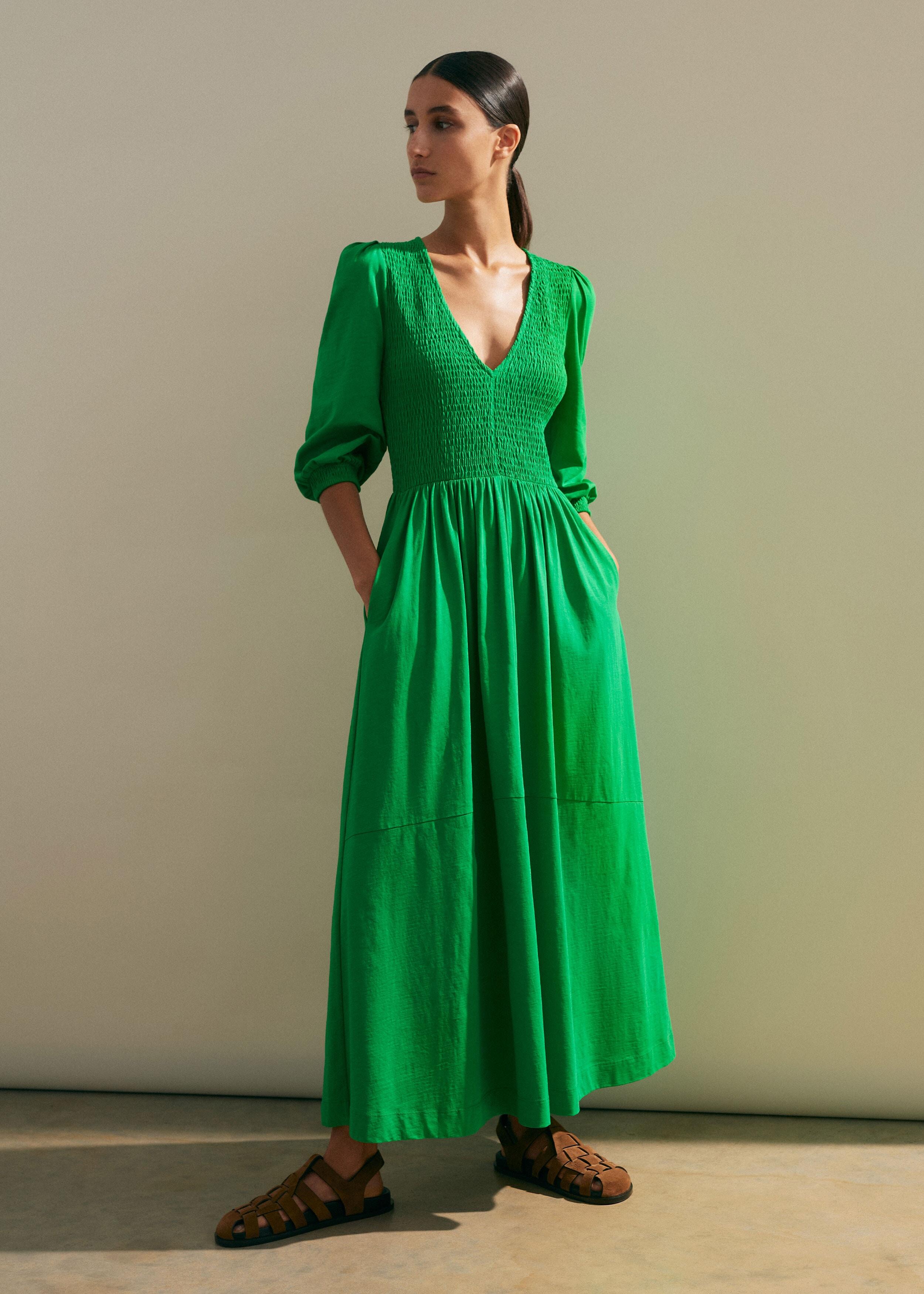 green emerald velvet dress Green Crepe Halter Neck Wrap Front Frill Maxi Dress