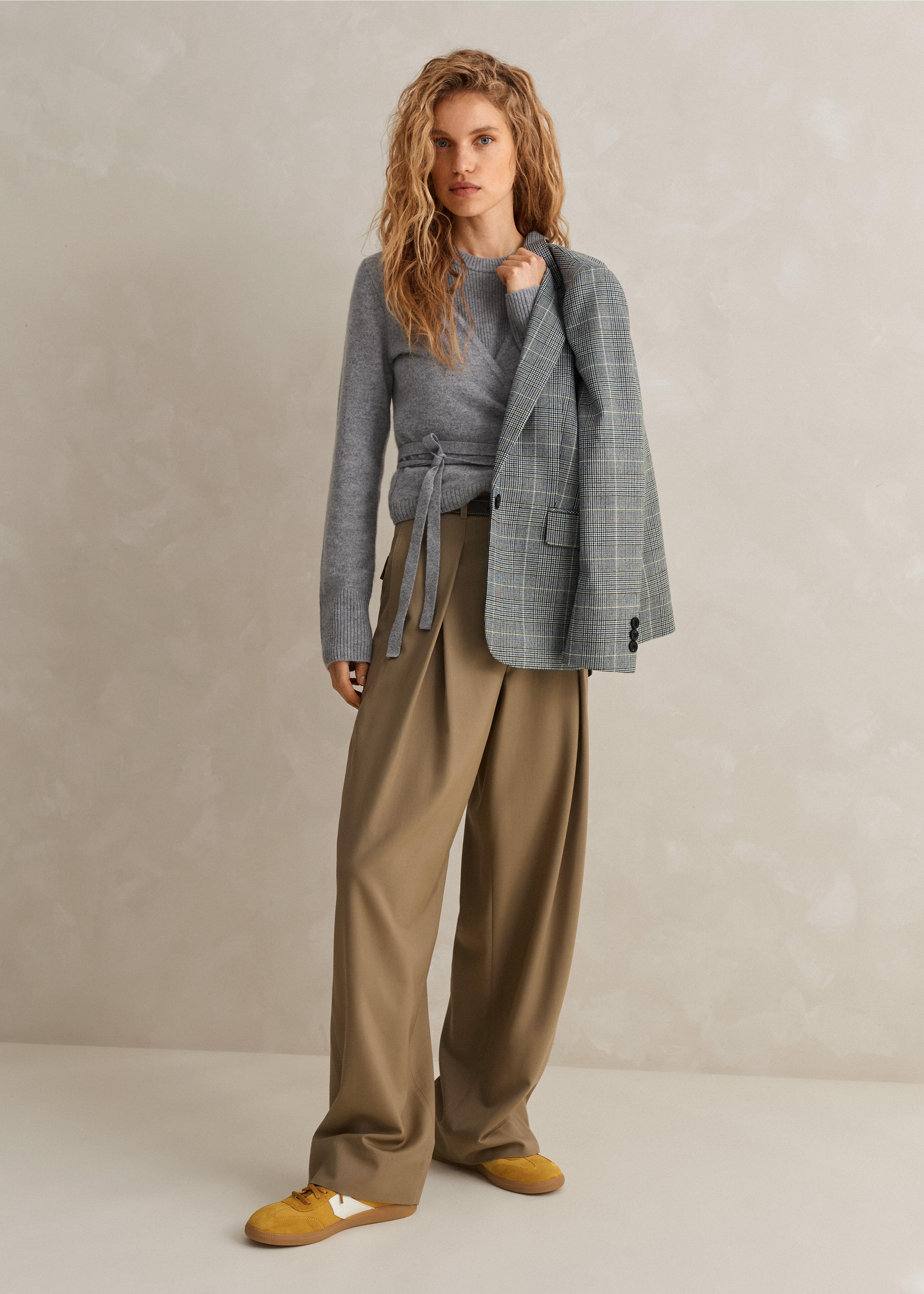 Checked boyfriend blazer hotsell