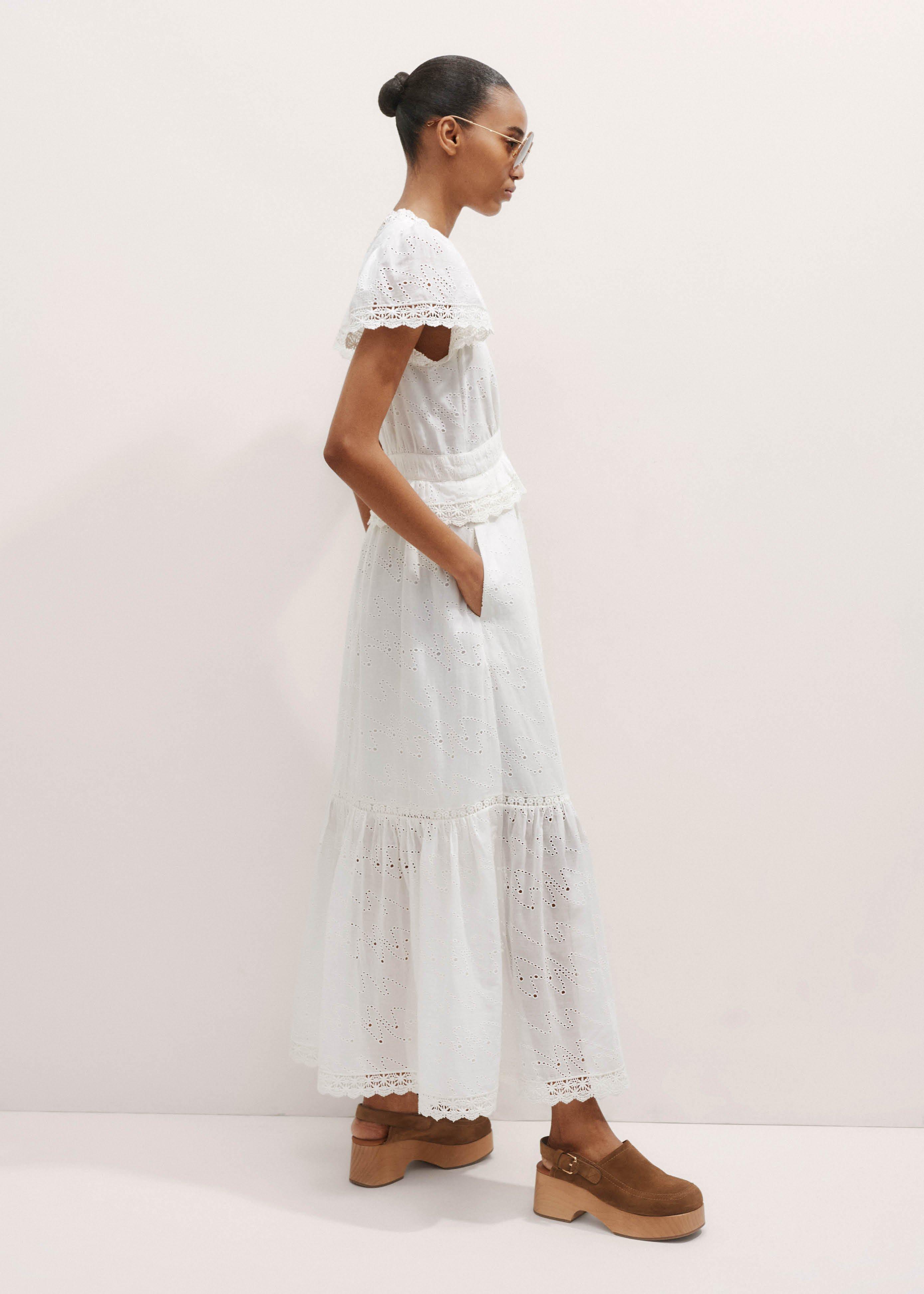modern zig zag broderie maxi dress Modern Zig Zag Broderie Maxi Dress - STACIE FLINNER