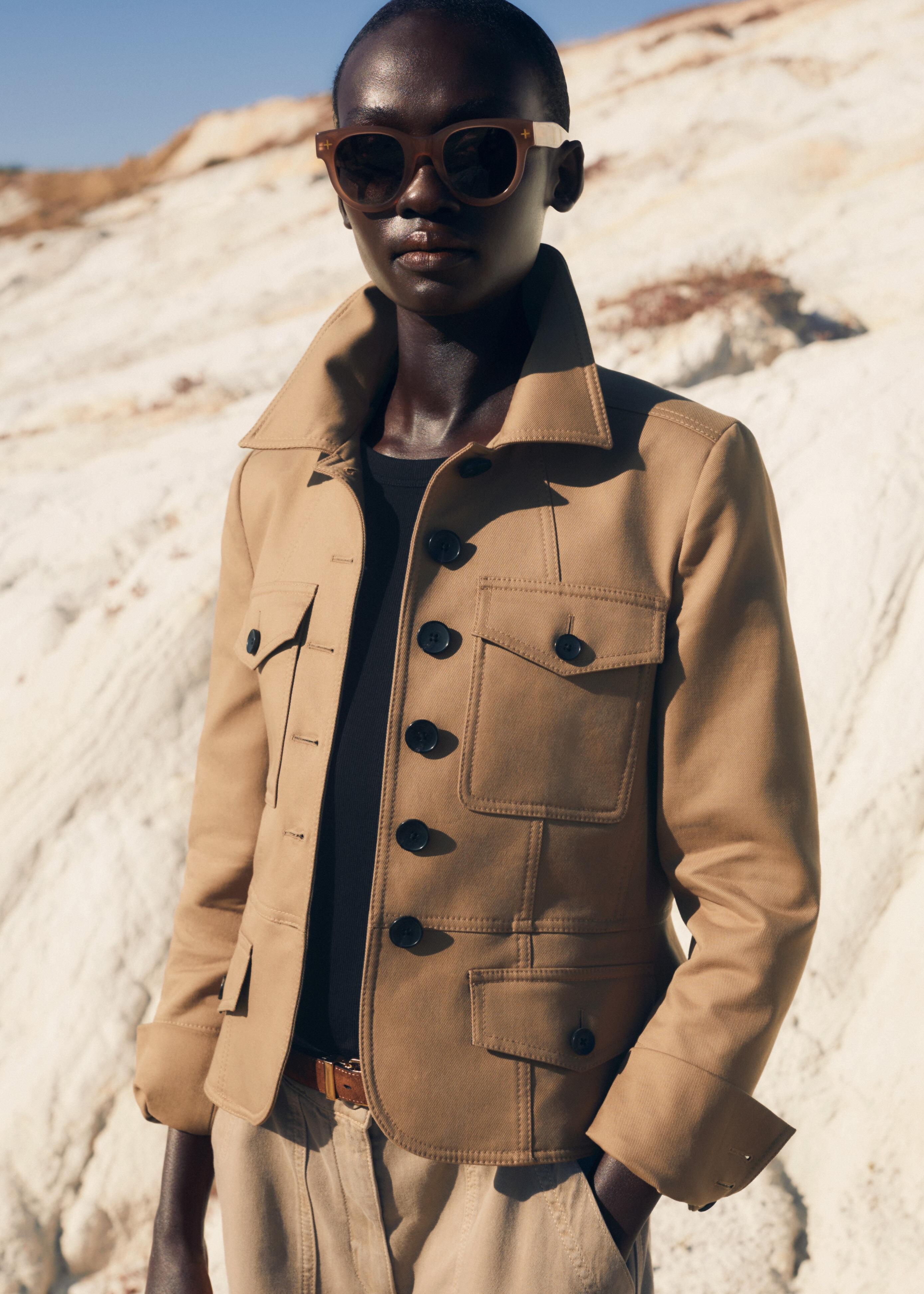 ME+EM Cotton Fitted Utility Jacket in Natural | Lyst